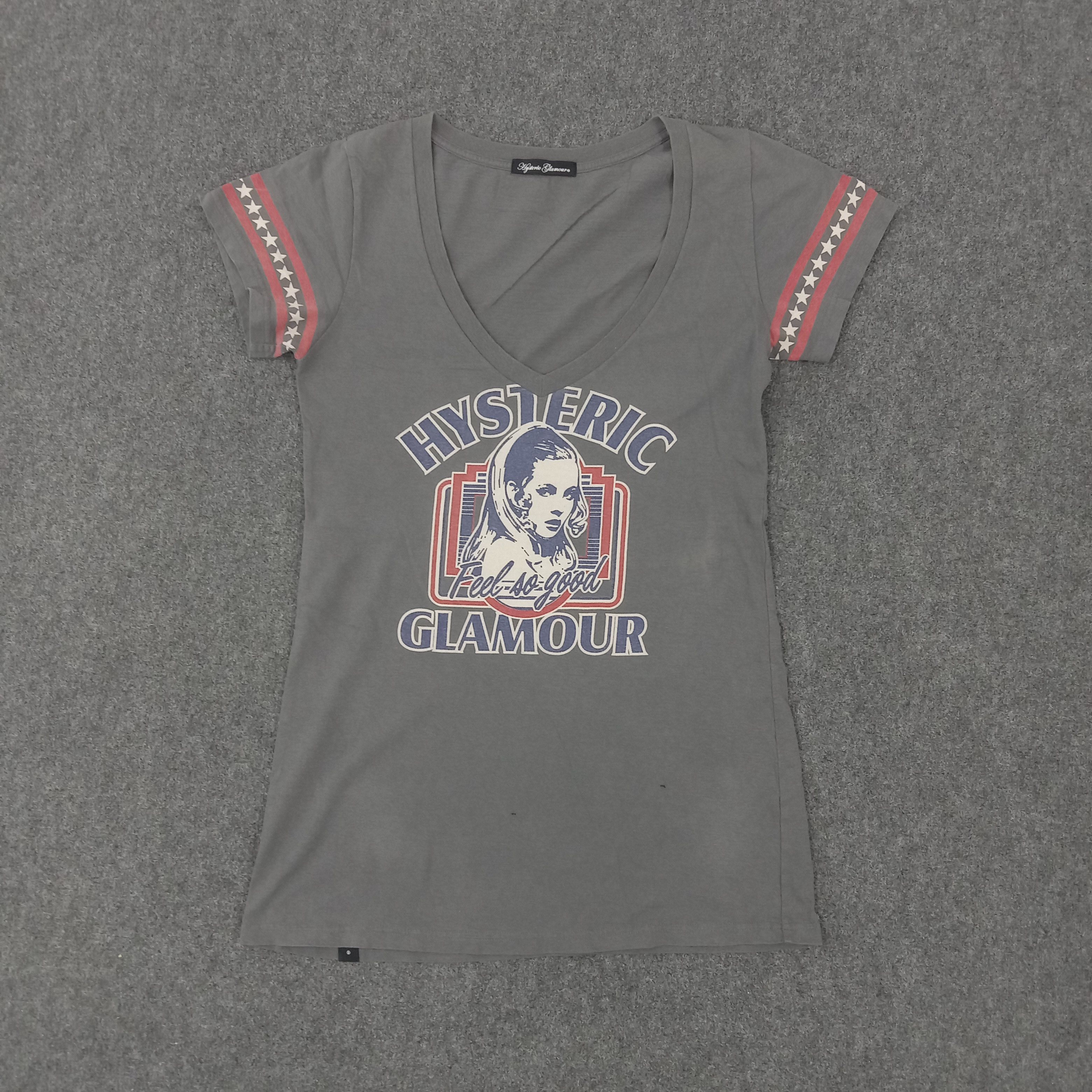 Hysteric Glamour × Japanese Brand × Vintage Hysteric Glamour Japanese Brand V Neck Tshirt Size S / US 4 / IT 40 - 1 Thumbnail
