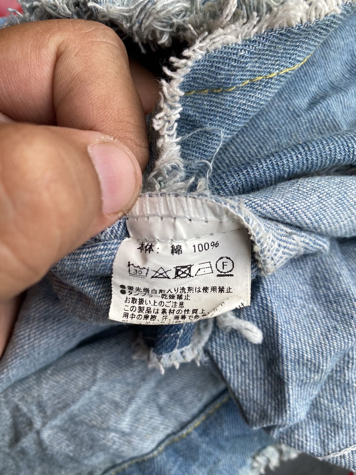 Vintage Vintage Denim Distressed Damaged Style Jacket. #D5 Size L / US 10 / IT 46 - 6 Thumbnail
