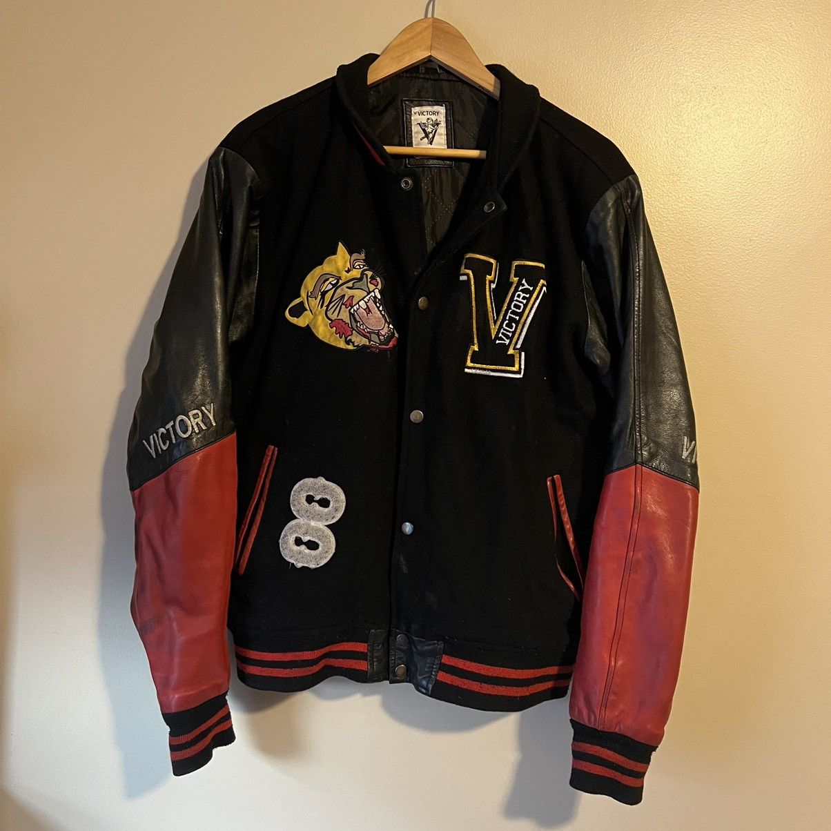 Vintage Victory Motorcycles Vintage Leather Varsity Jacket Size US M / EU 48-50 / 2 - 1 Thumbnail