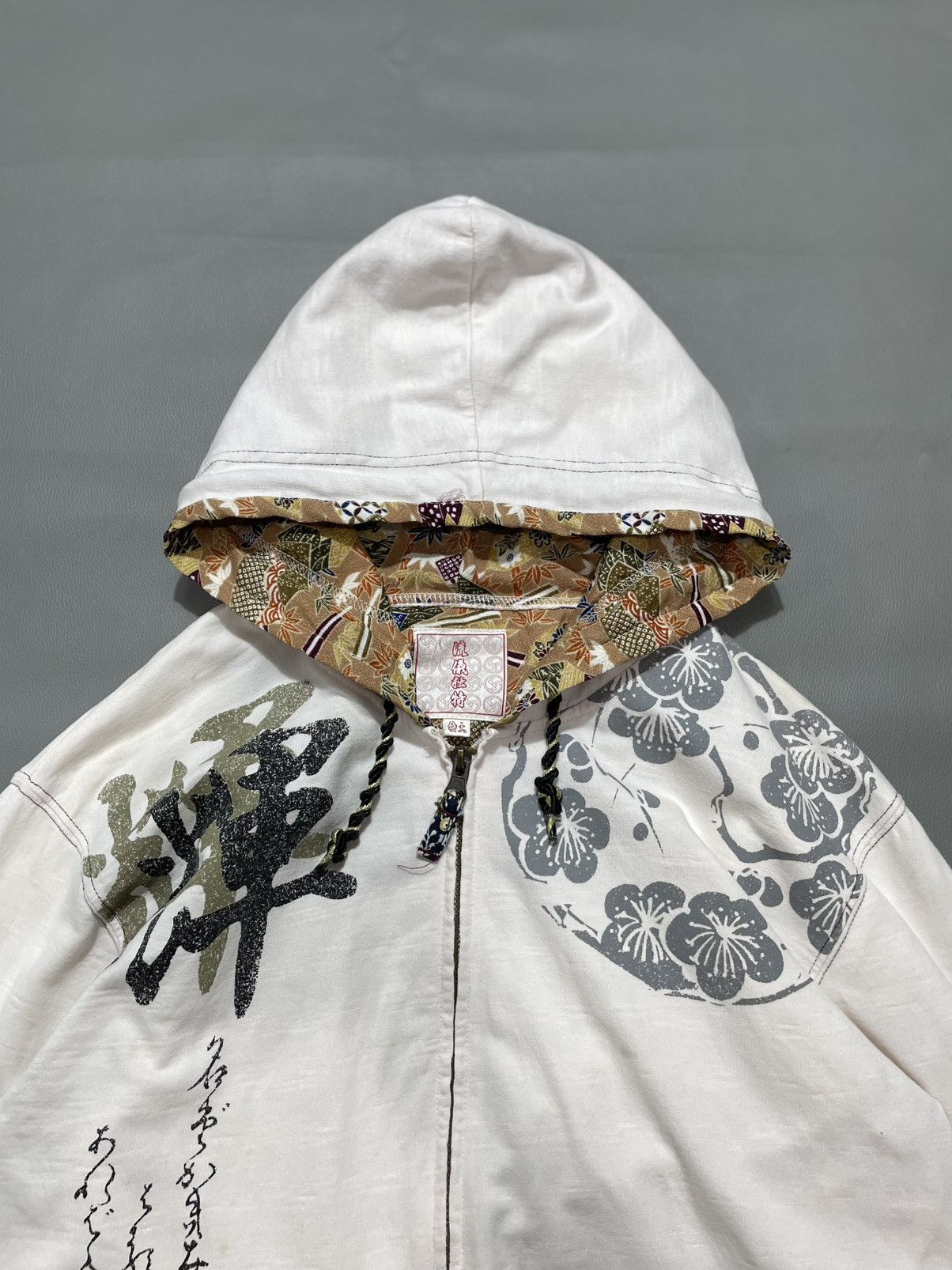 Karakuri Tamashii Japanese Sukajan Zip Hoodie Distressed Size US XL / EU 56 / 4 - 3 Thumbnail