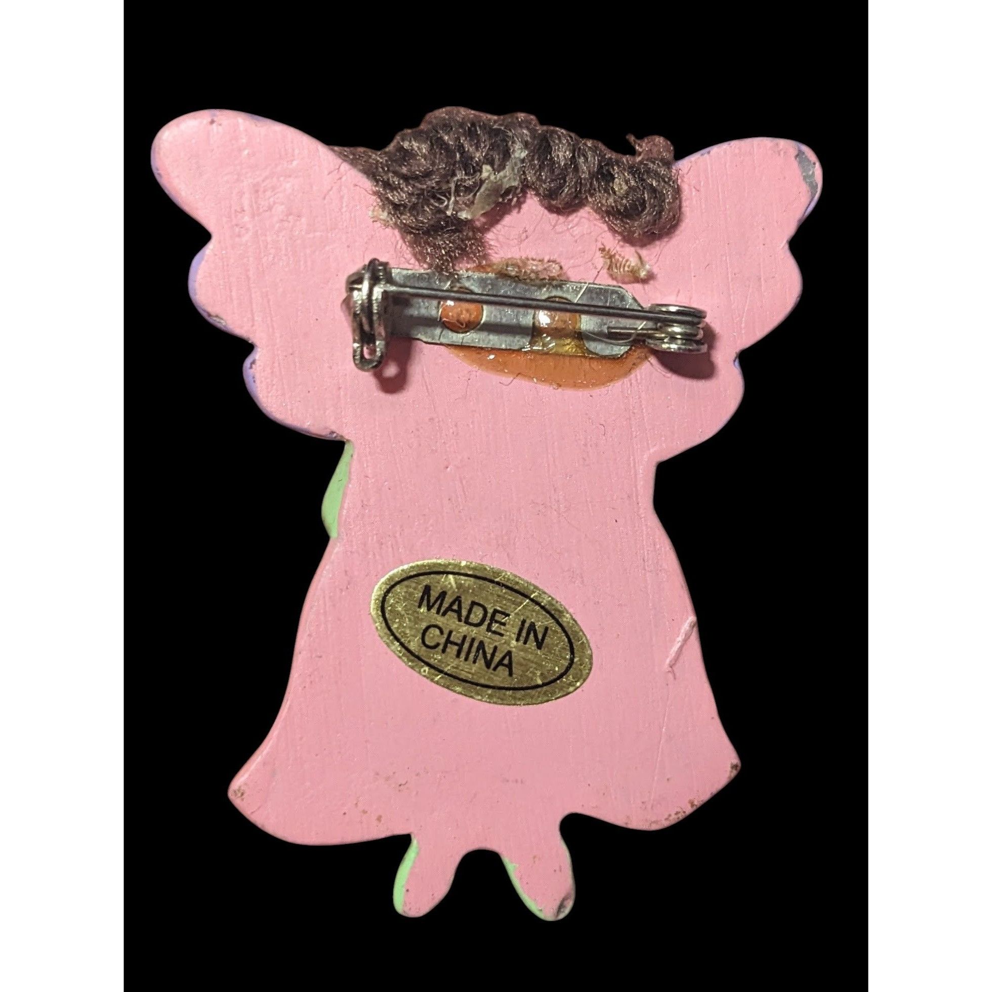 Other Vintage Wood-Look Spring Garden Fairy Brooch Size ONE SIZE - 3 Thumbnail