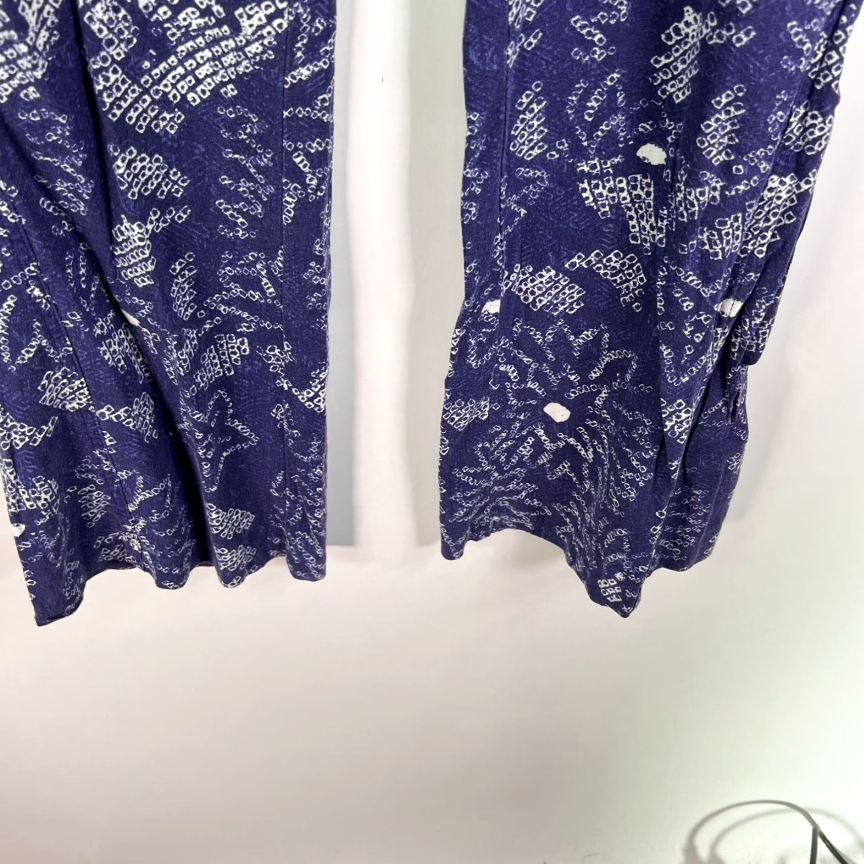 Vintage ROXY OceanSIDE Linen Blend Floral Wide-Leg Pants Womens XL Blue Pockets Size 40" / US 18 - 4 Thumbnail