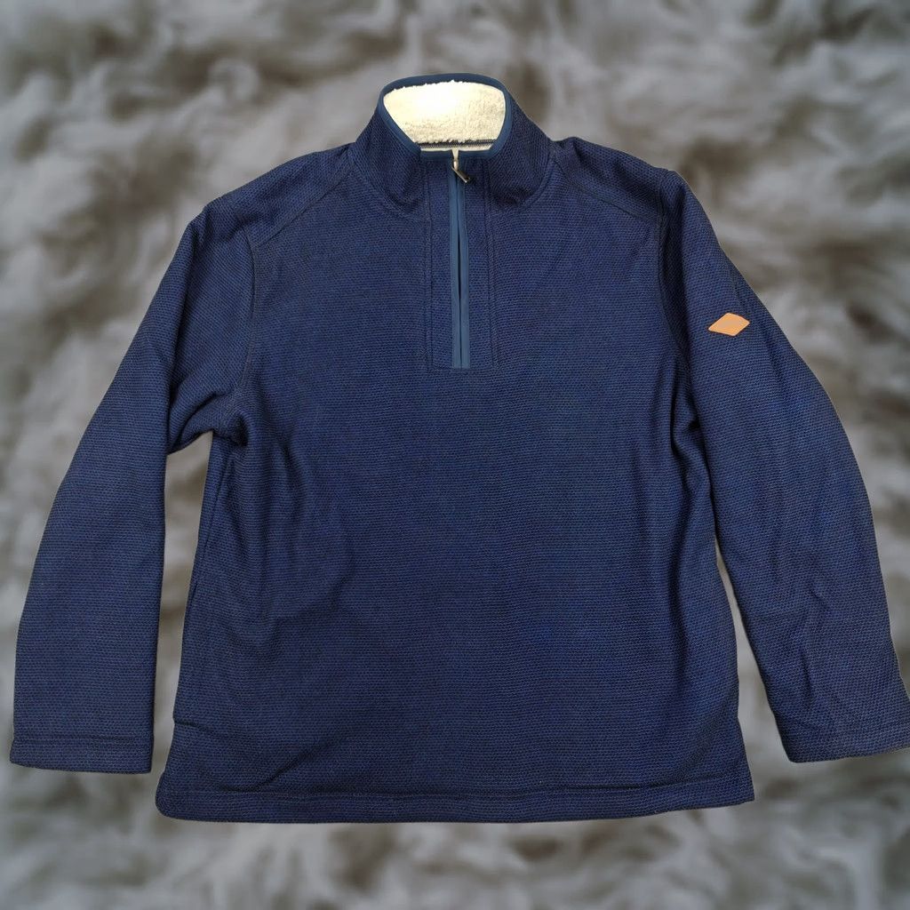 Orvis Orvis Pullover Mens M Blue Sherpa Lined 1/4 Zip Long Sleeve Fleece Thermal Size US M / EU 48-50 / 2 - 1 Thumbnail