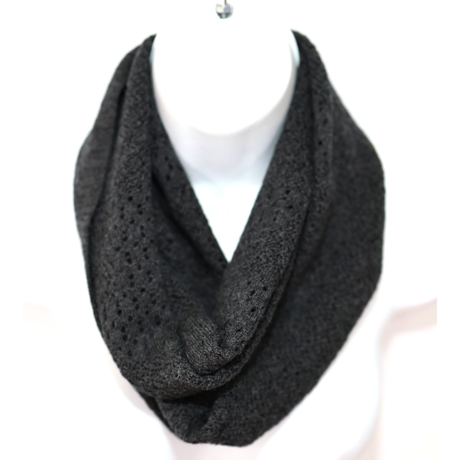 Eileen Fisher NWoT EILEEN FISHER Gray Merino Wool Infinity Knit Scarf Size ONE SIZE - 1 Thumbnail