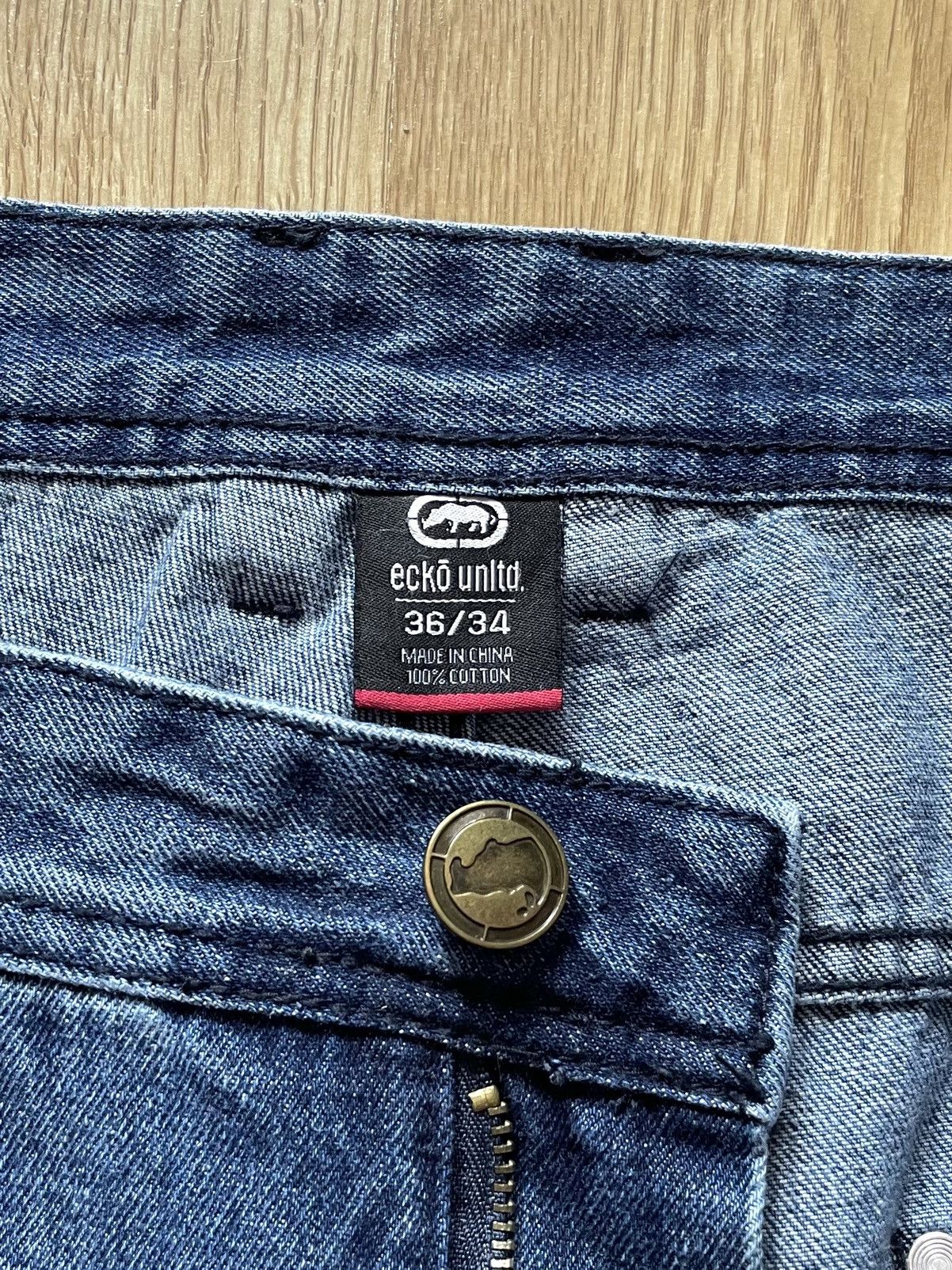 Ecko Unltd. Y2K Vintage Ecko Unltd Embroidered Baggy Denim Jeans Size US 36 / EU 52 - 10 Thumbnail