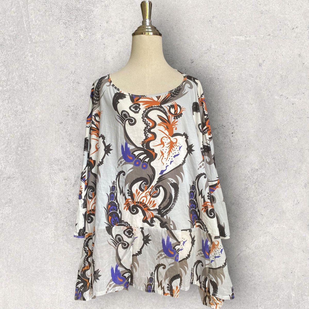 Vivienne Westwood Anglomania Paisley Oversize Blouse Size XS / US 0-2 / IT 36-38 - 1 Thumbnail