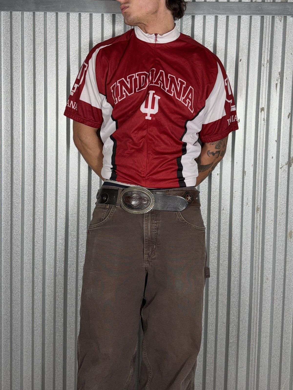 Other Vintage Indiana U Biking Jersey Size US L / EU 52-54 / 3 - 1 Thumbnail