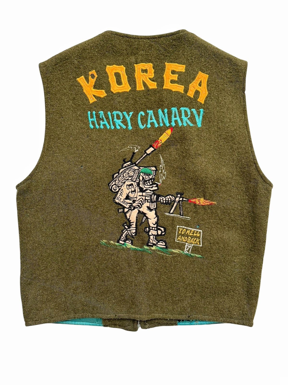 Vintage 1960’s Korea War Souvenir Wool Vest Size US M / EU 48-50 / 2 - 1 Thumbnail