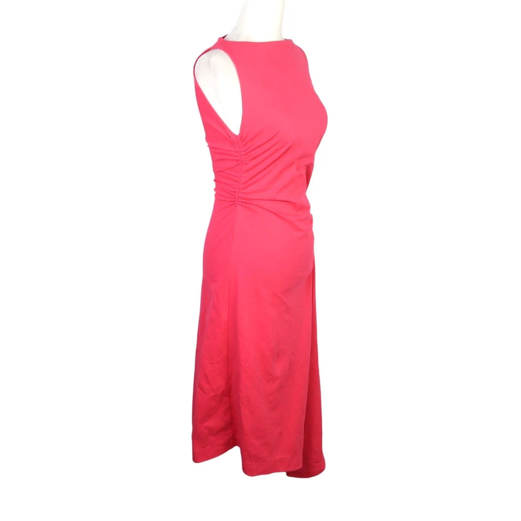Cos VINTAGE Cos hot pink drop waist gathered asymmetrical midi dress XS Size XS / US 0-2 / IT 36-38 - 4 Thumbnail