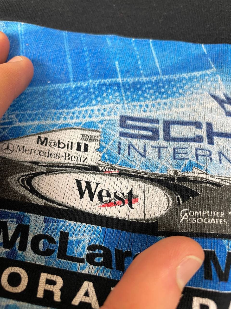 Mercedes-Benz Vintage West McLaren Mercedes Long Sleeve T Shirt Racing 90s Size US L / EU 52-54 / 3 - 14 Thumbnail