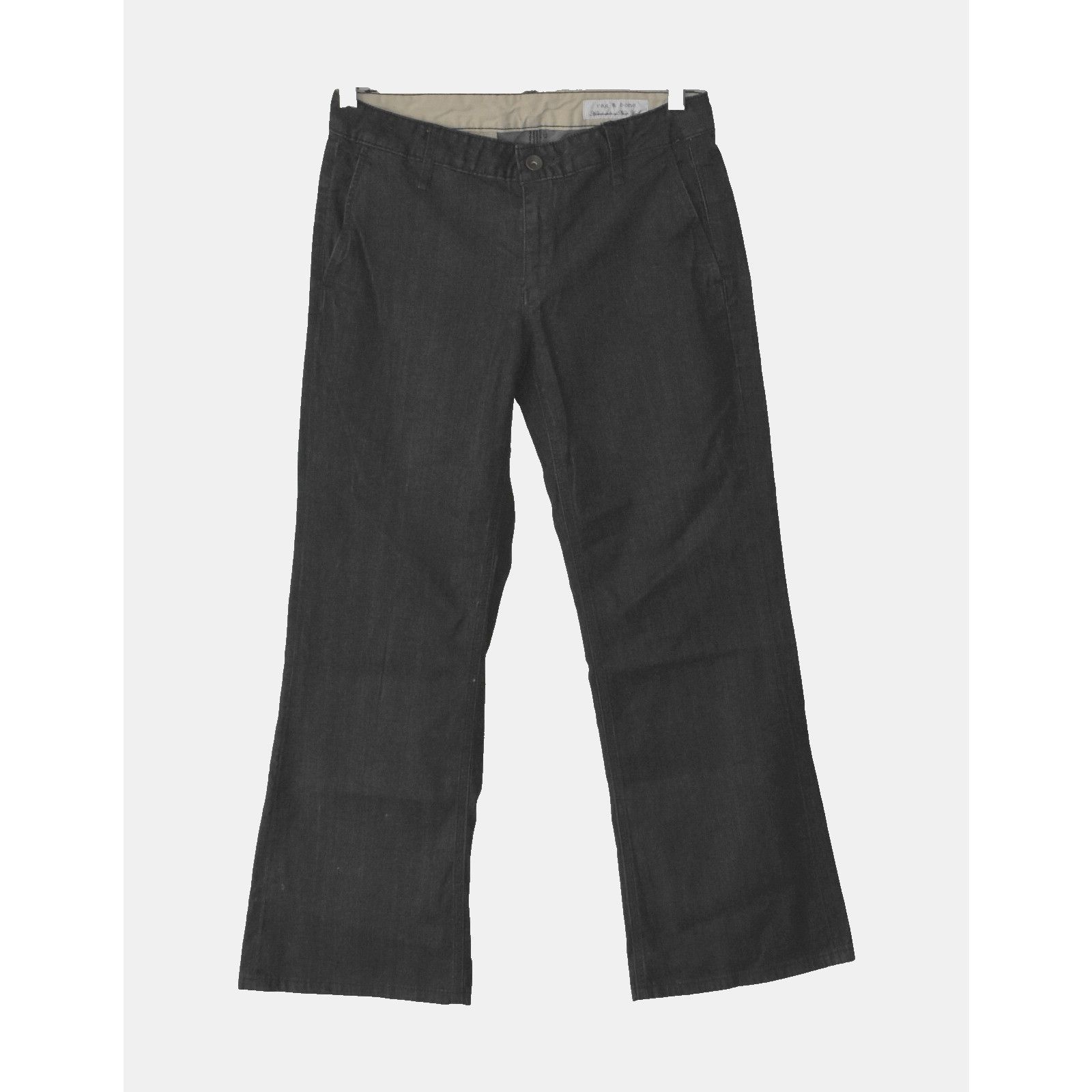 Rag & Bone RAG & BONE Handmade NY Charcoal Stretch Cotton Flare Pant 28 Size 28" / US 6 / IT 42 - 1 Thumbnail