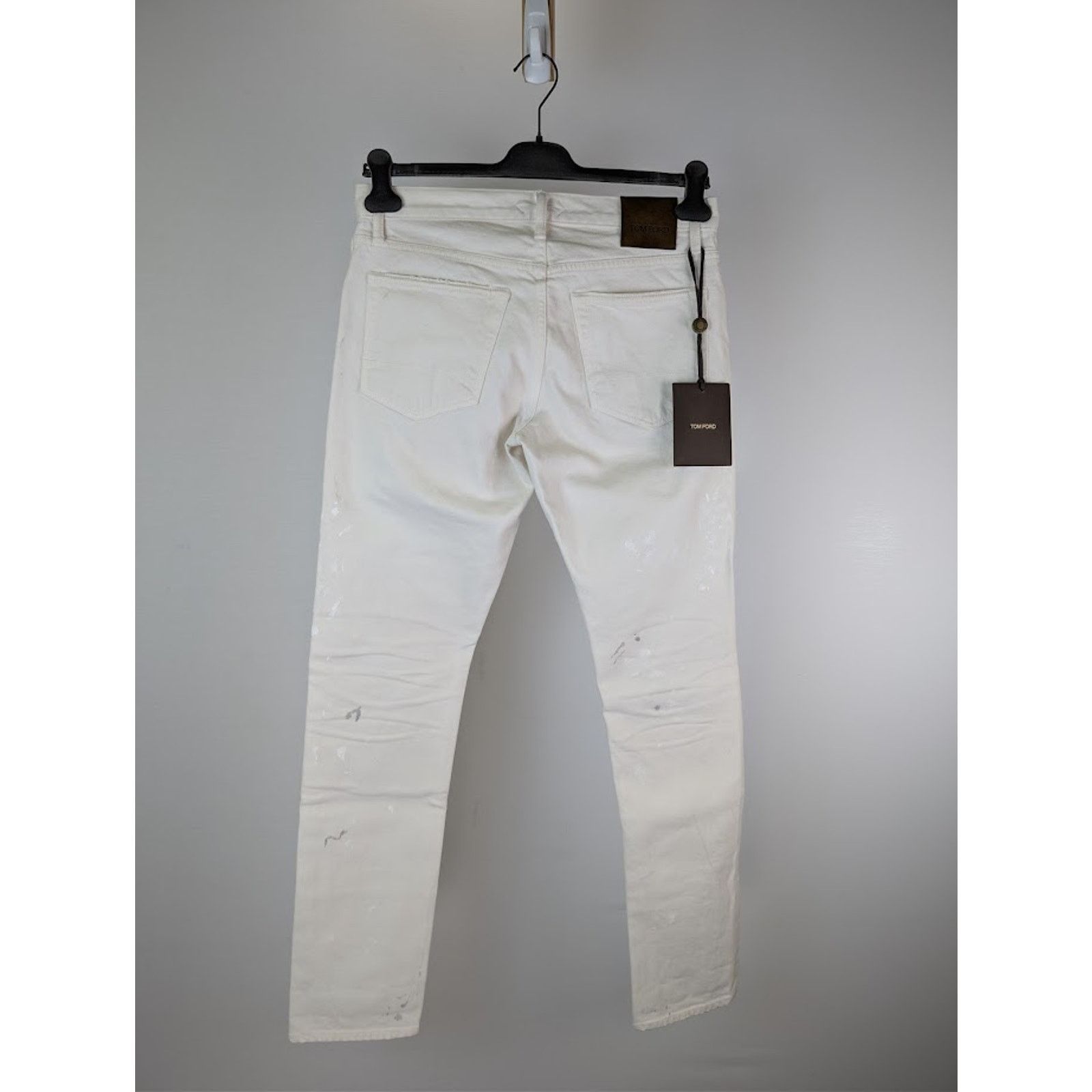Tom Ford o1rshd1 Denim Slim Jeans in Aged Gum White Size US 36 / EU 52 - 11 Thumbnail