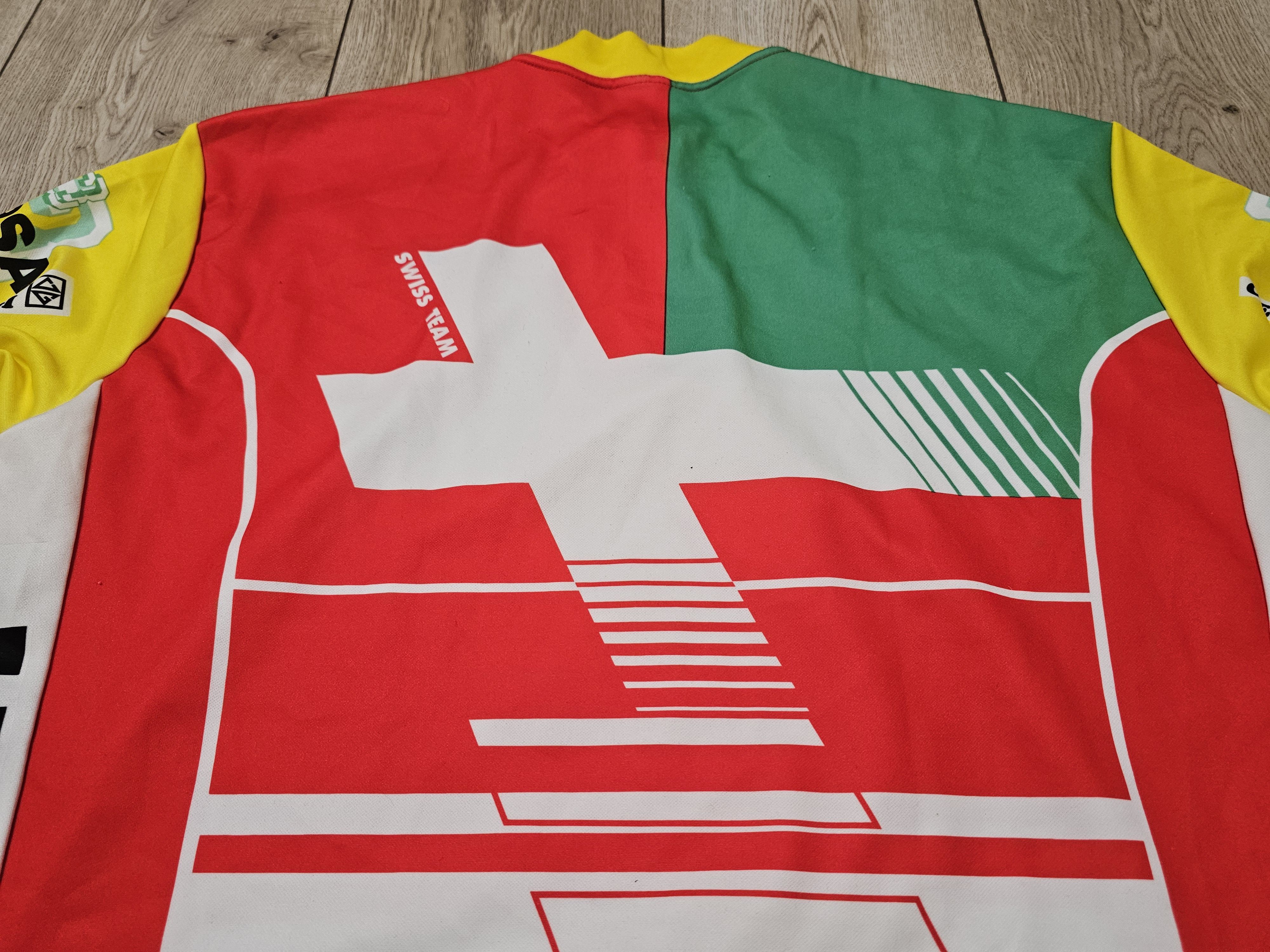 All Sport × Vintage VINTAGE SWISS TEAM CYCLING JERSEY 90s PMU ROMAND CYCLING 3XL Size US XXL / EU 58 / 5 - 4 Thumbnail