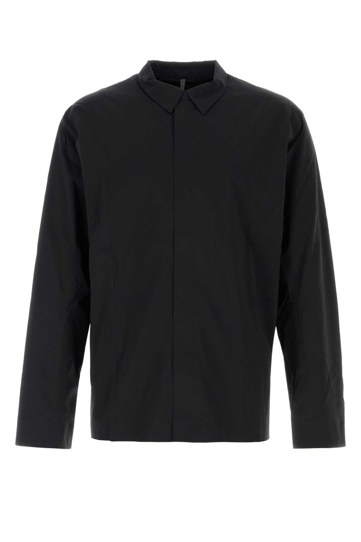 Black Stretch Nylon Metry Shirt