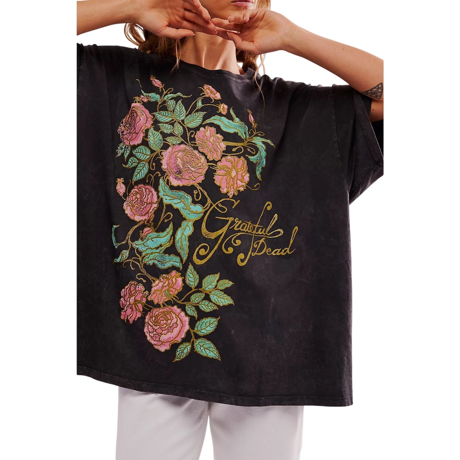 Daydreamer DAYDREAMER Grateful Dead Rose Tee, One Size / OS New w/o Tag Size ONE SIZE - 2 Thumbnail