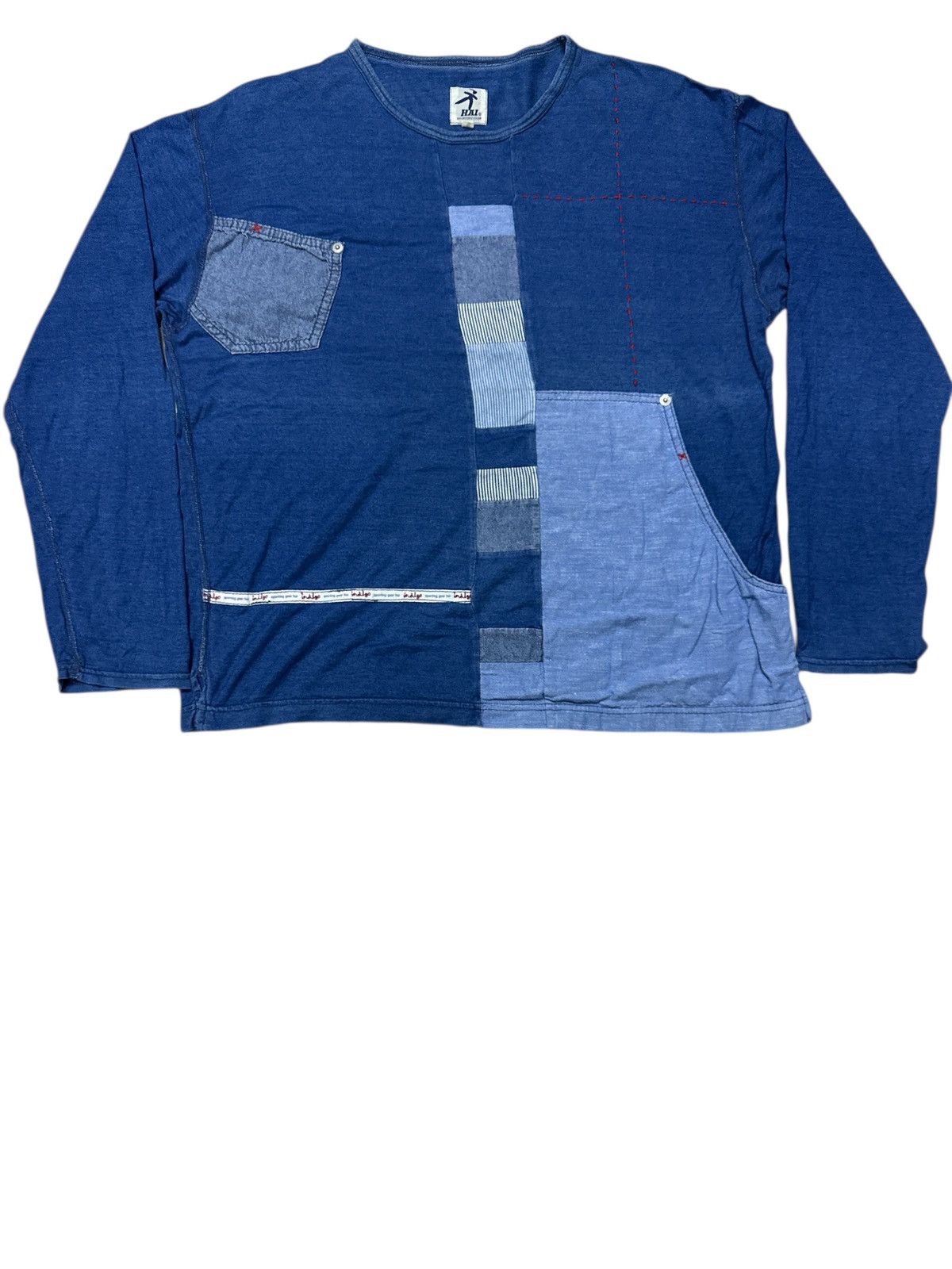Issey Miyake Hai sporting gear blue indigo sashiko patchwork . Size US M / EU 48-50 / 2 - 3 Thumbnail