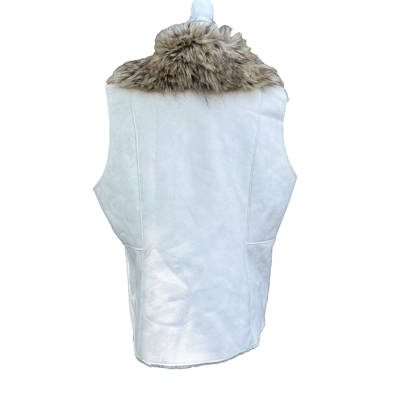 Unconditional UPCOUNTRY by DU MONDE Women's Vest size XL beige fur A000216 Size XL / US 12-14 / IT 48-50 - 7 Thumbnail