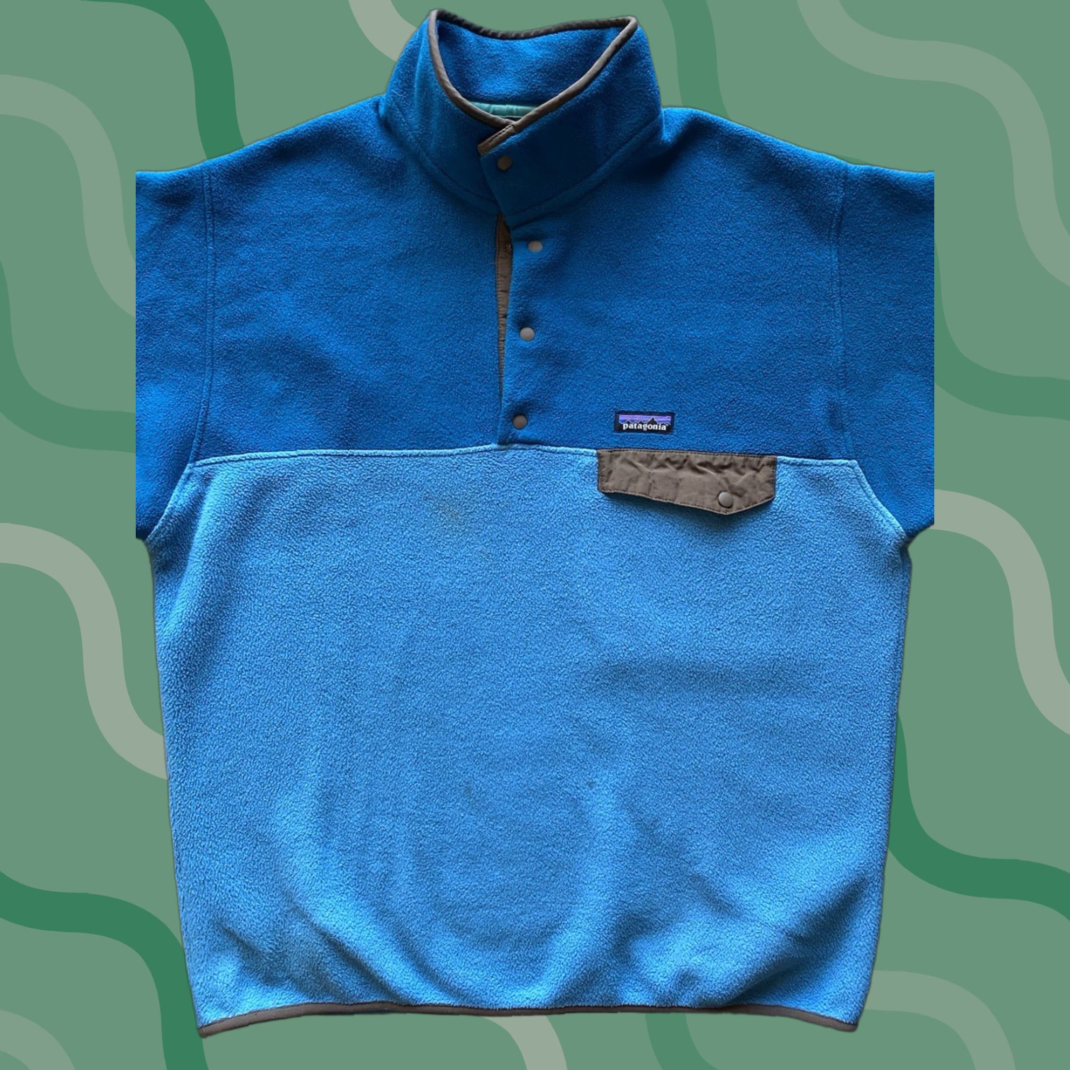 Patagonia Patagonia Synchilla Snap Fleece Sweatshirt L Men’s Blue Flaws Wear Jacket Regular Polyester Snap Closure Sweatshirt Mens Blue Flaws Wear Size US L / EU 52-54 / 3 - 1 Thumbnail