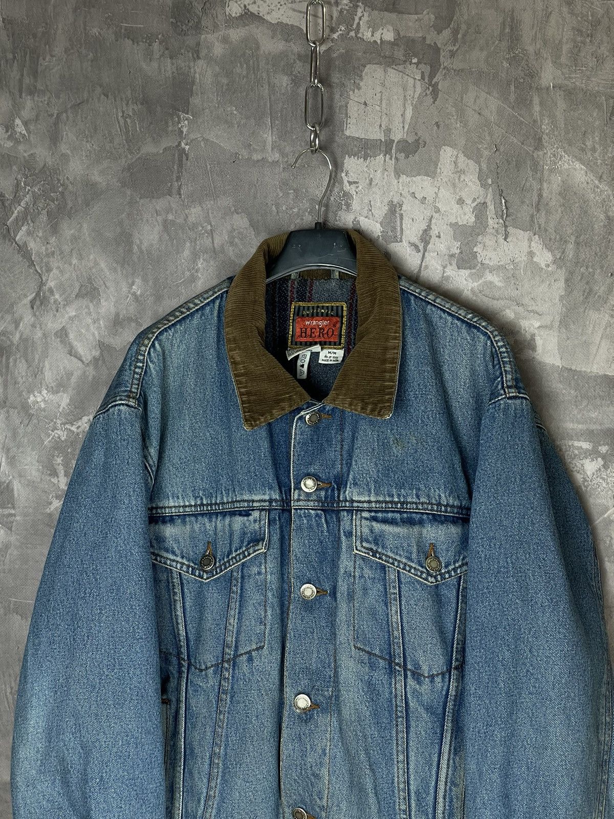 Vintage × Wrangler Vintage Wrangler Denim Sherpa Jacket Blanked Line 80’s 90’s Size US M / EU 48-50 / 2 - 2 Thumbnail
