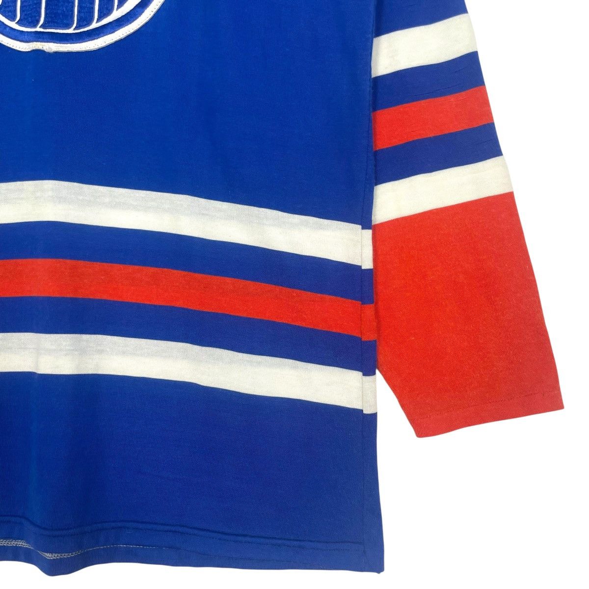 Hockey Skateboards Vintage 70s Oilers Hockey Jersey Distressed NFL V Neck Size US M / EU 48-50 / 2 - 5 Thumbnail