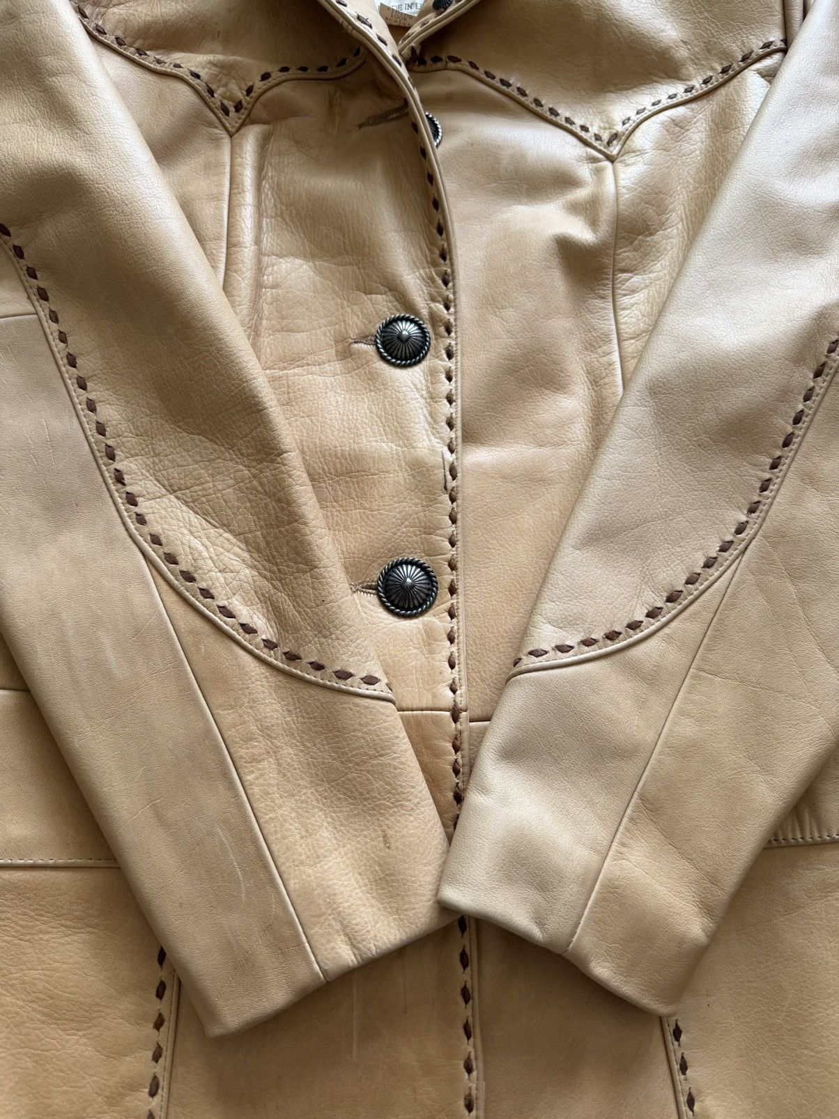 Vintage Vintage Alamo Leather Wear Western Coat Sz S USA *Flaws Size S / US 4 / IT 40 - 9 Thumbnail