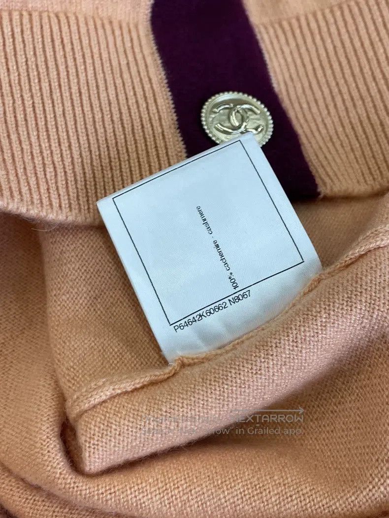 Chanel Chanel Orange cashmere knitted short sleeves Size XS / US 0-2 / IT 36-38 - 6 Thumbnail