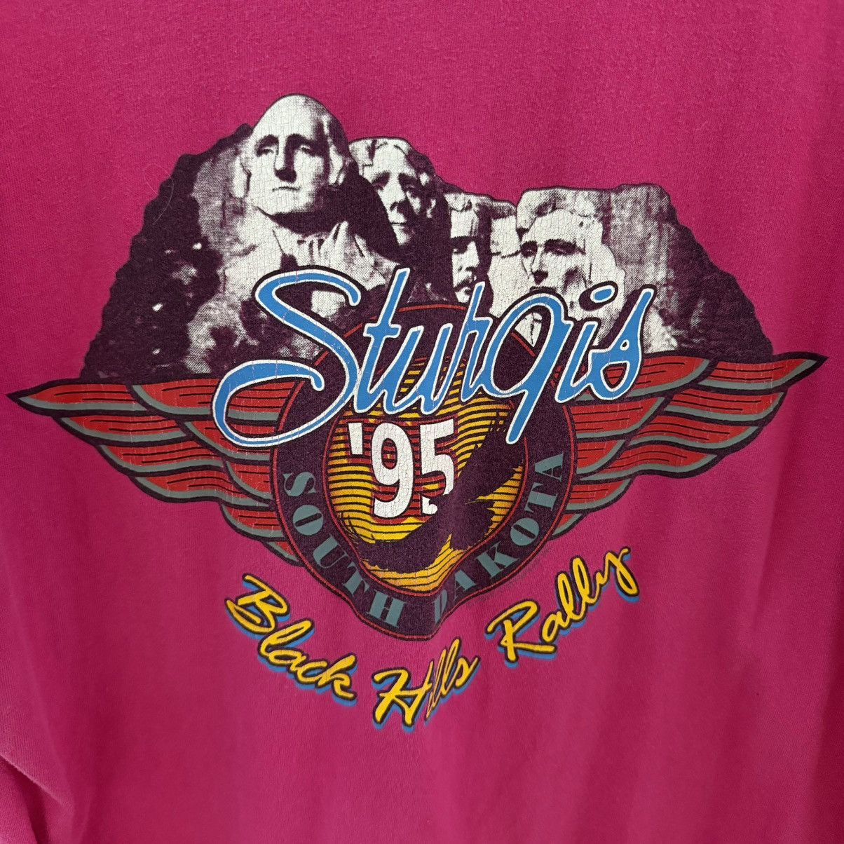 Harley Davidson × Vintage Vintage Harley Davidson sturgis South Dakota pink T shirt Size US XL / EU 56 / 4 - 6 Thumbnail