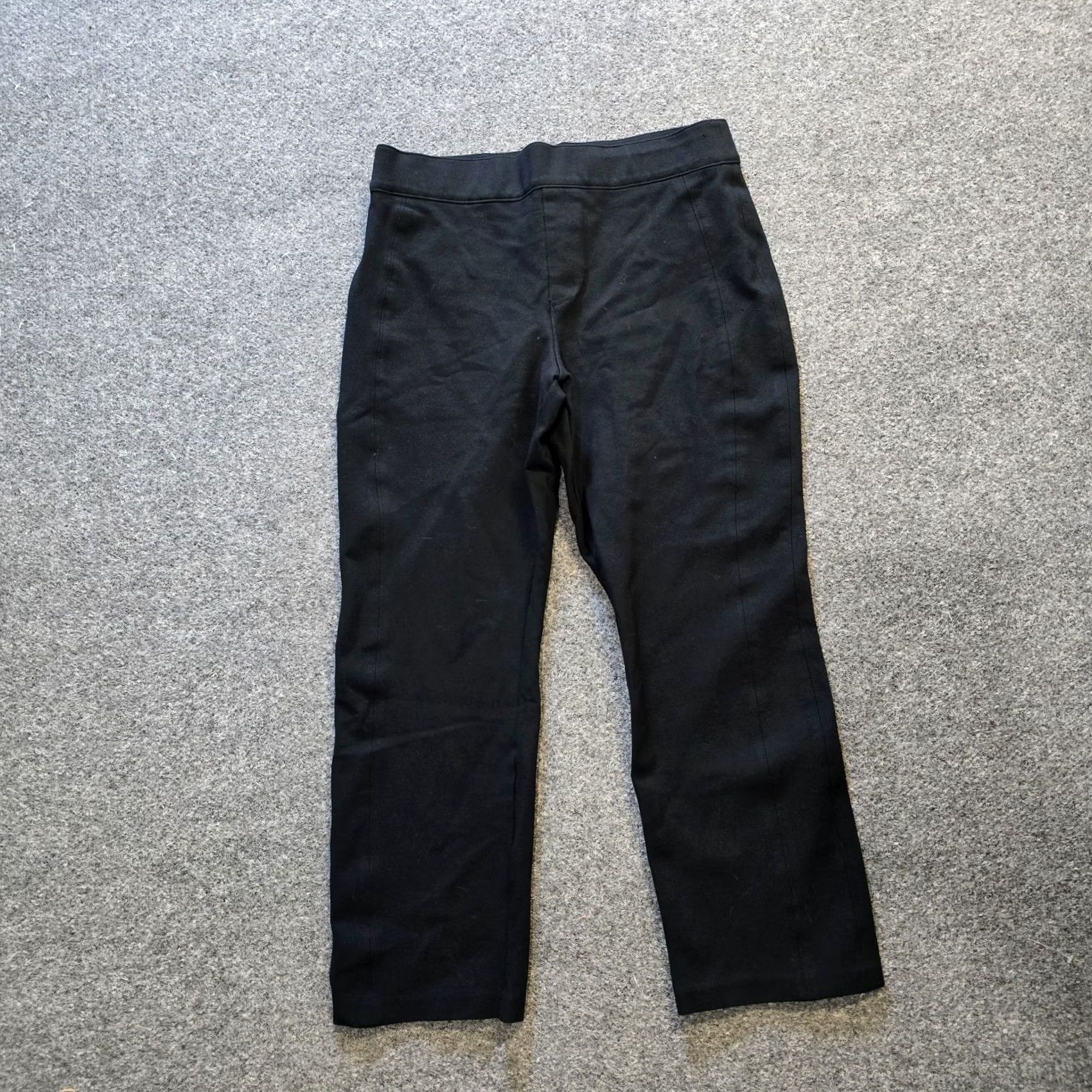Spanx Spanx Pants Womens Size Large Black Cropped Straight Leg Stretch Mid Rise Casual Pants Size 36" / US 14 / IT 50 - 2 Thumbnail