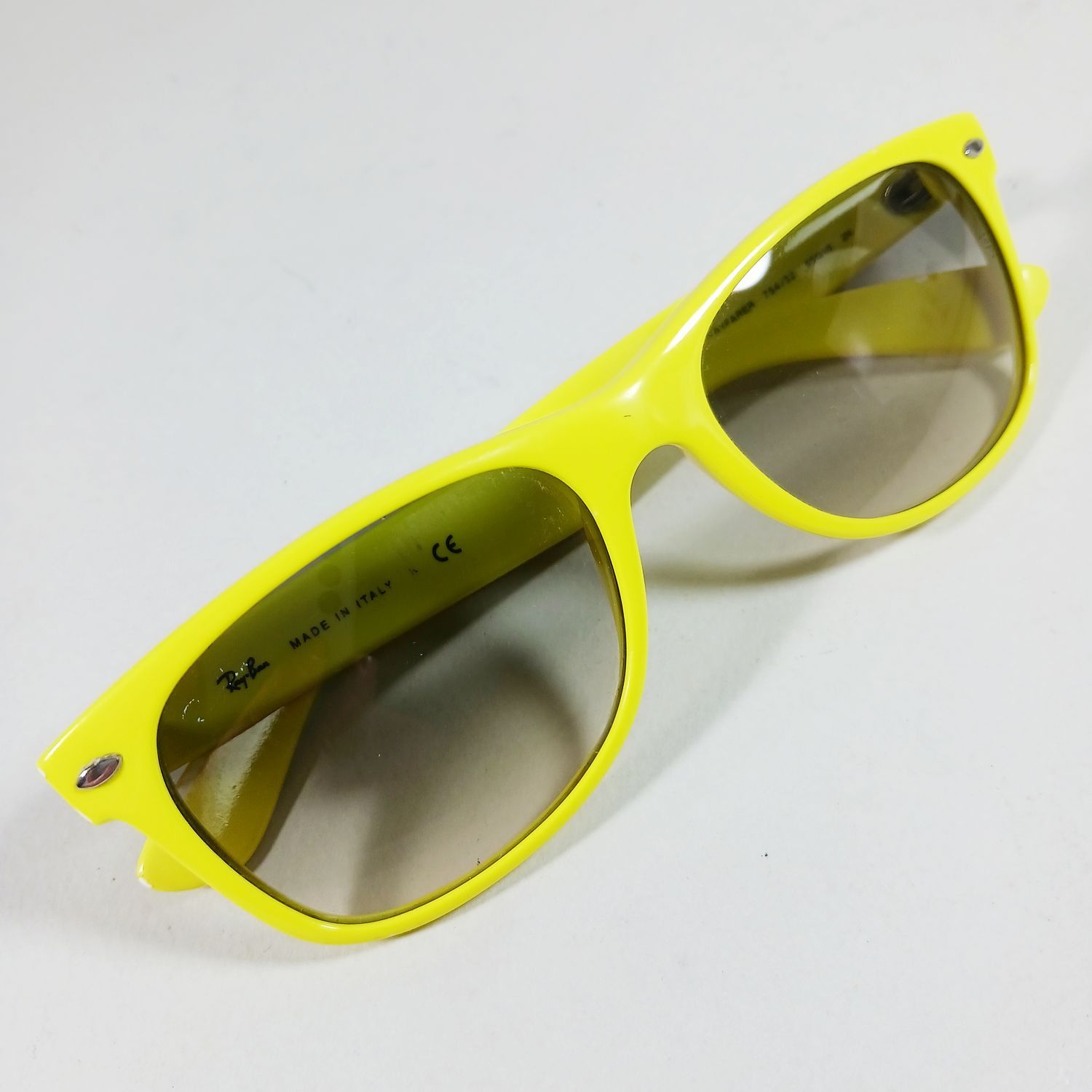RayBan Ray Ban RB2132 Neon Yellow New Wayfarer Unisex Sunglasses Size ONE SIZE - 5 Thumbnail