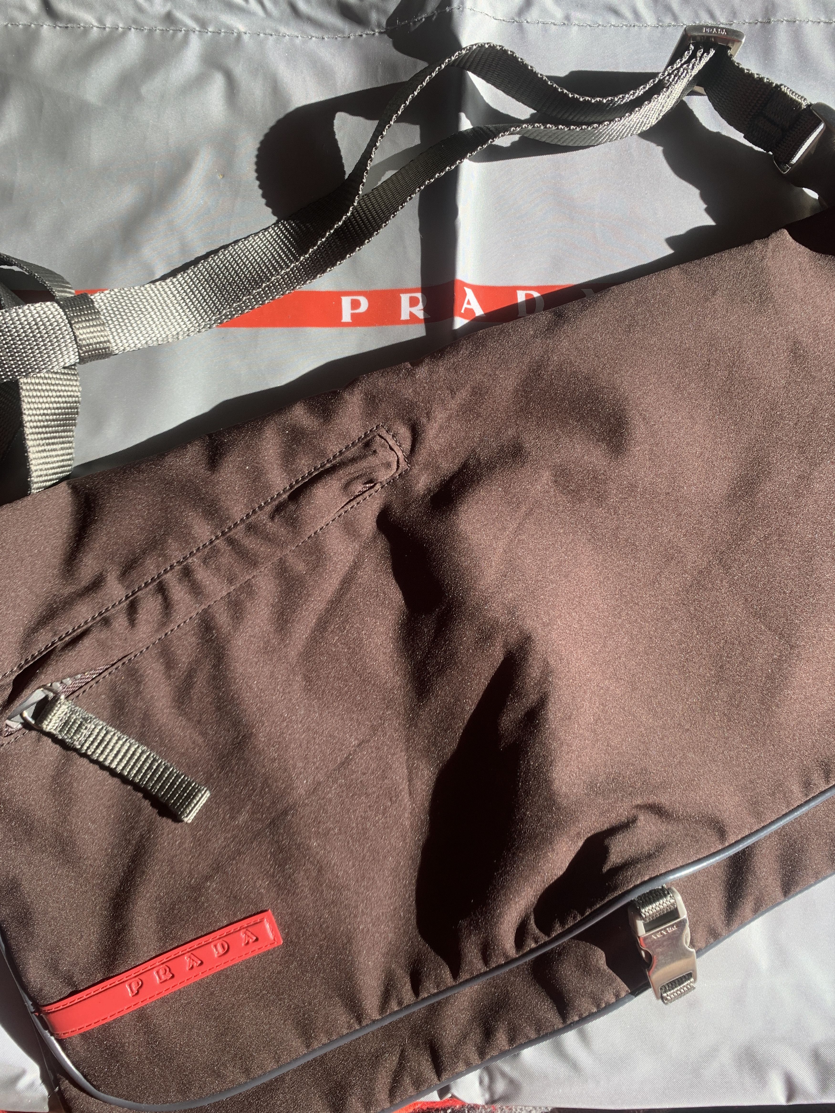 Prada PRADA Linea Rossa Brown Cross Body - Shoulder Bag Size ONE SIZE - 14 Thumbnail