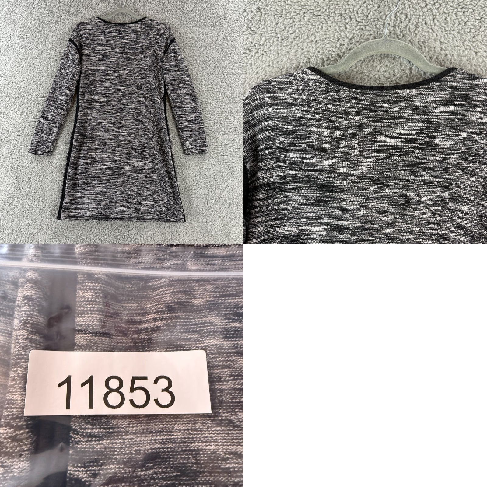 Athleta Athleta Retreat Dress Womens S Black Heathered Long Sleeve Knit Pullover Size S / US 4 / IT 40 - 9 Thumbnail