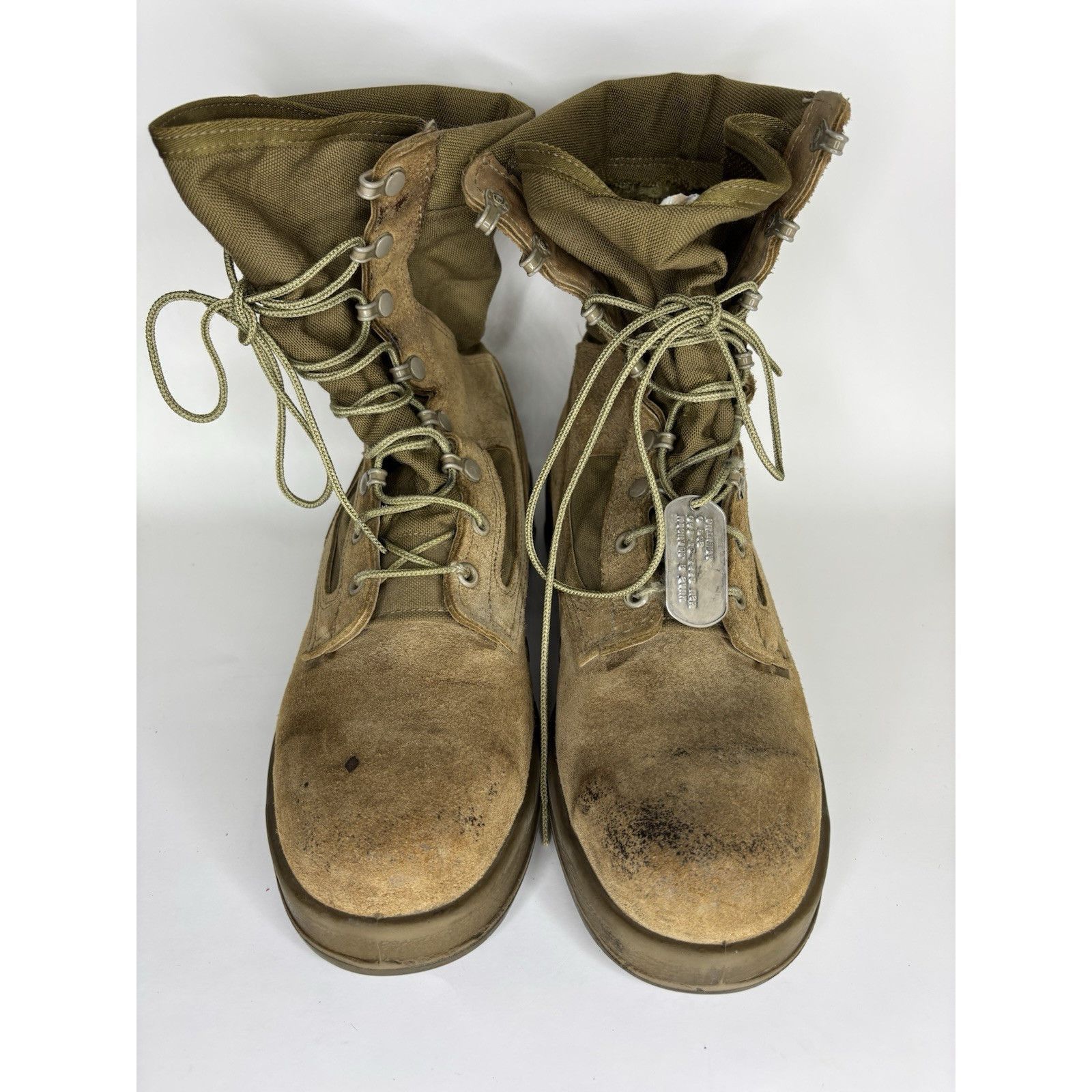 Belleville Belleville Boots Steel Toe Men Size 10R Green Brown Suede La Size US 10 / EU 43 - 11 Thumbnail