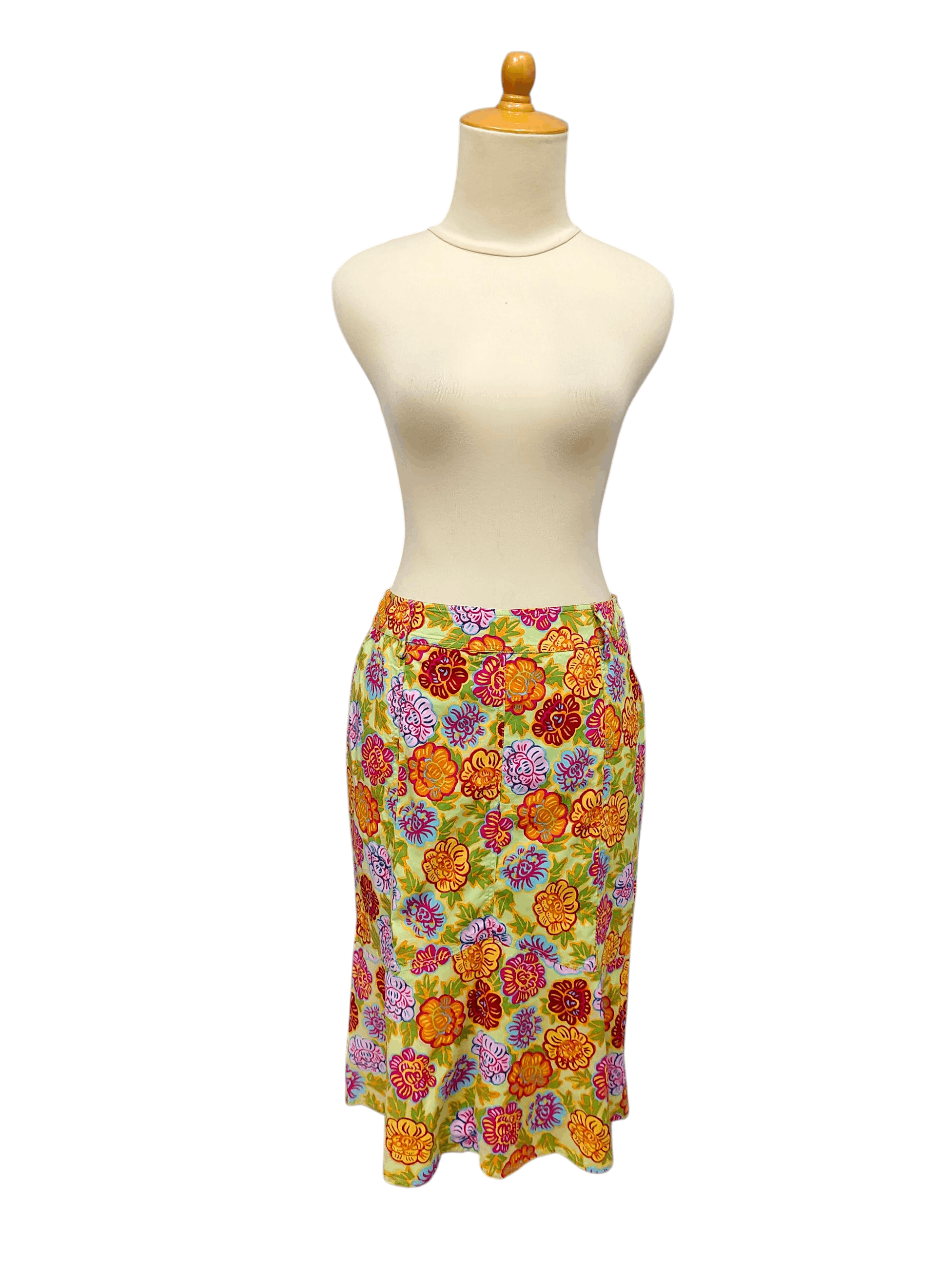 Marella 90s Marella💥 Archive Florals Art Summer Bold Retro Skirt Size 29" - 1 Thumbnail