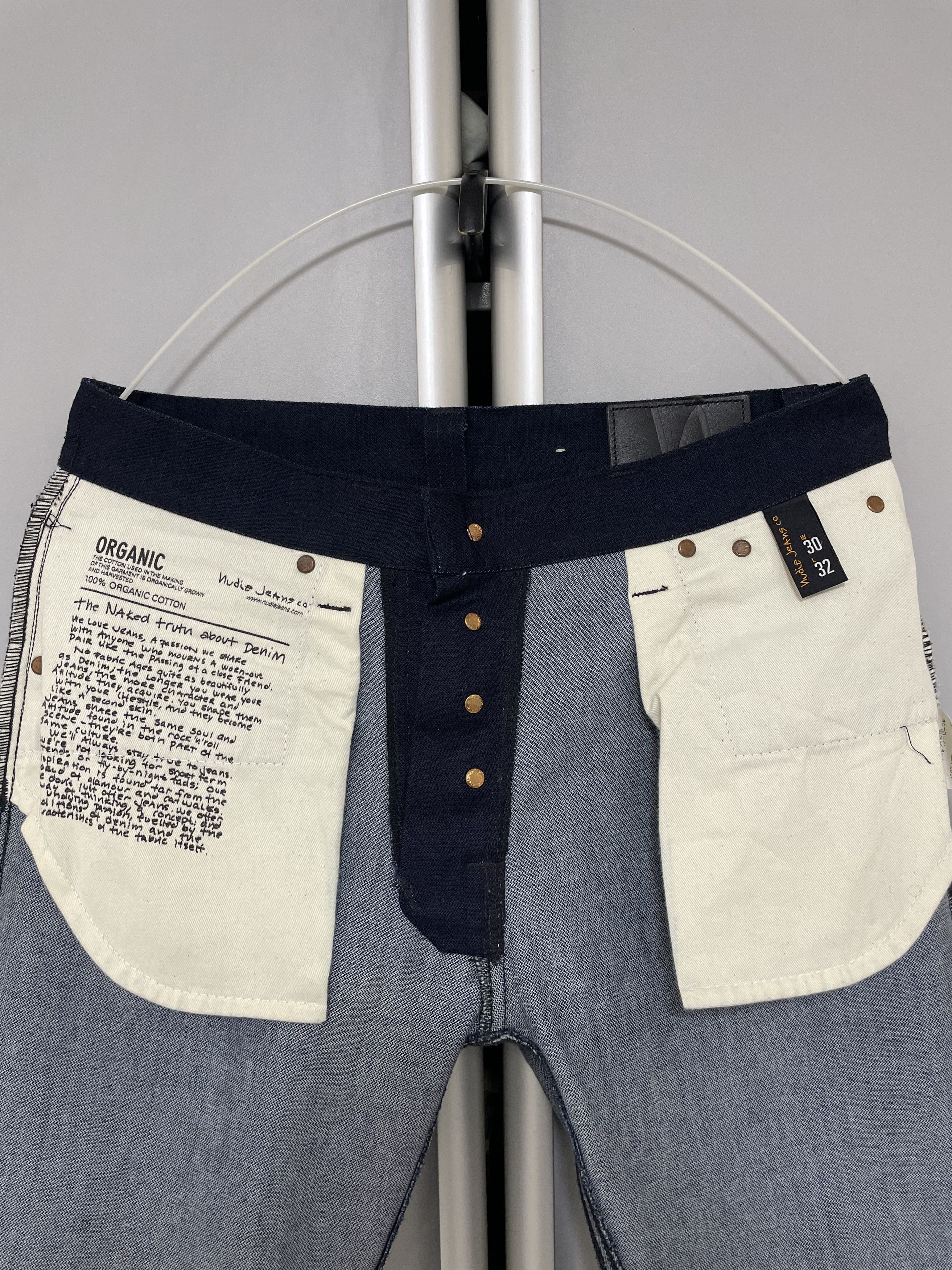 Nudie Jeans Nudie Jeans Steady Eddie Dry Broken Navy Jeans Denim Pants Size US 30 / EU 46 - 10 Thumbnail