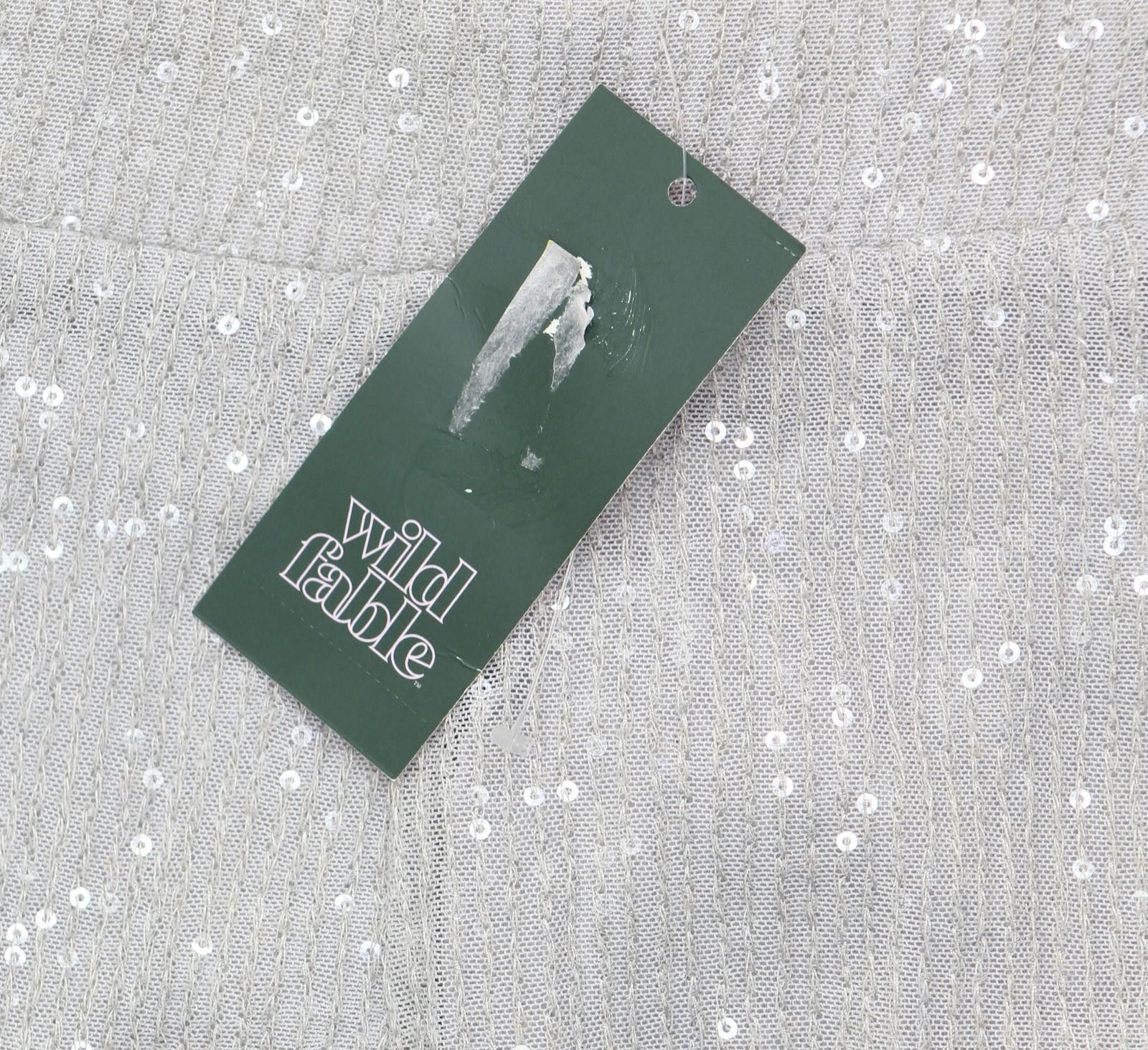 Designer Nwt Wild Fable Leg Holiday Sequin Pants 91904442 Gray S Size 28" / US 6 / IT 42 - 3 Thumbnail