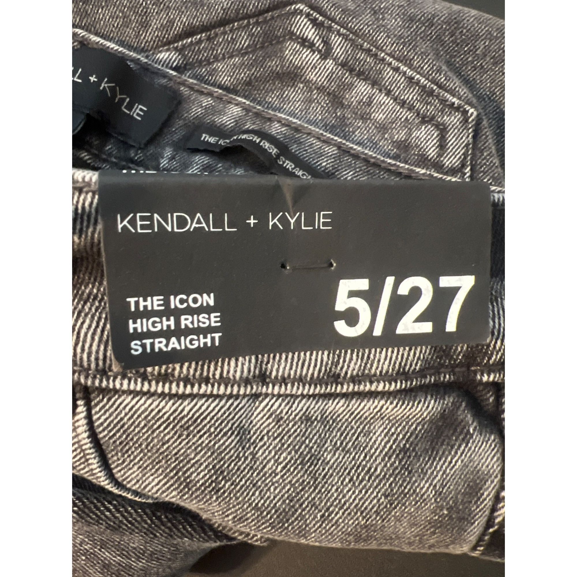 Kendall And Kylie Kendall Kylie Icon High Rise Straight Denim Jeans Black Wash Size 27" / US 4 / IT 40 - 4 Thumbnail