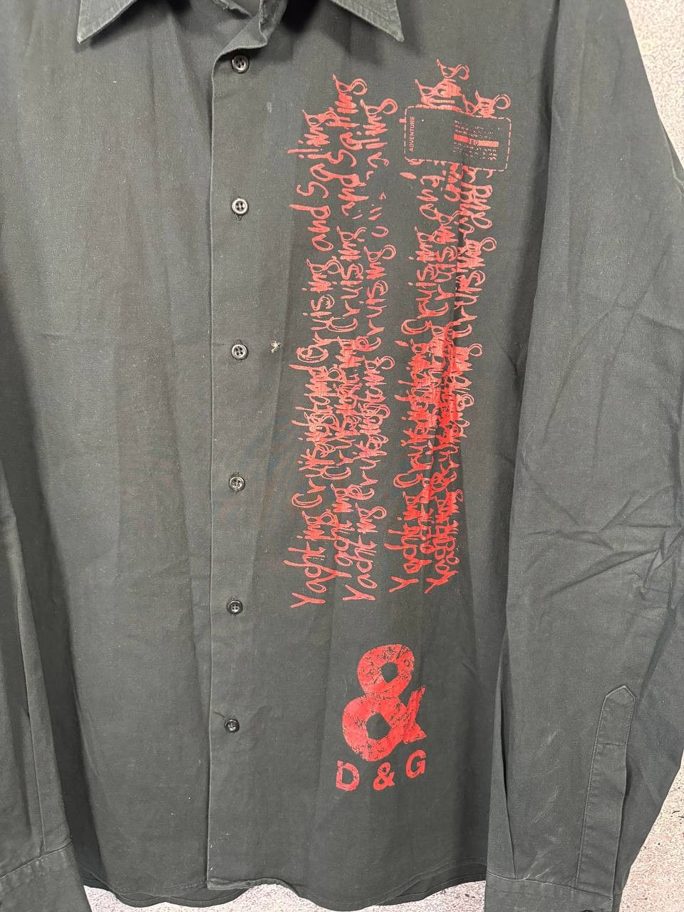 Dolce & Gabbana × Vintage Dolce & Gabbana Latest Printed Shirt Button Up Black Shirt Size US XXL / EU 58 / 5 - 7 Thumbnail