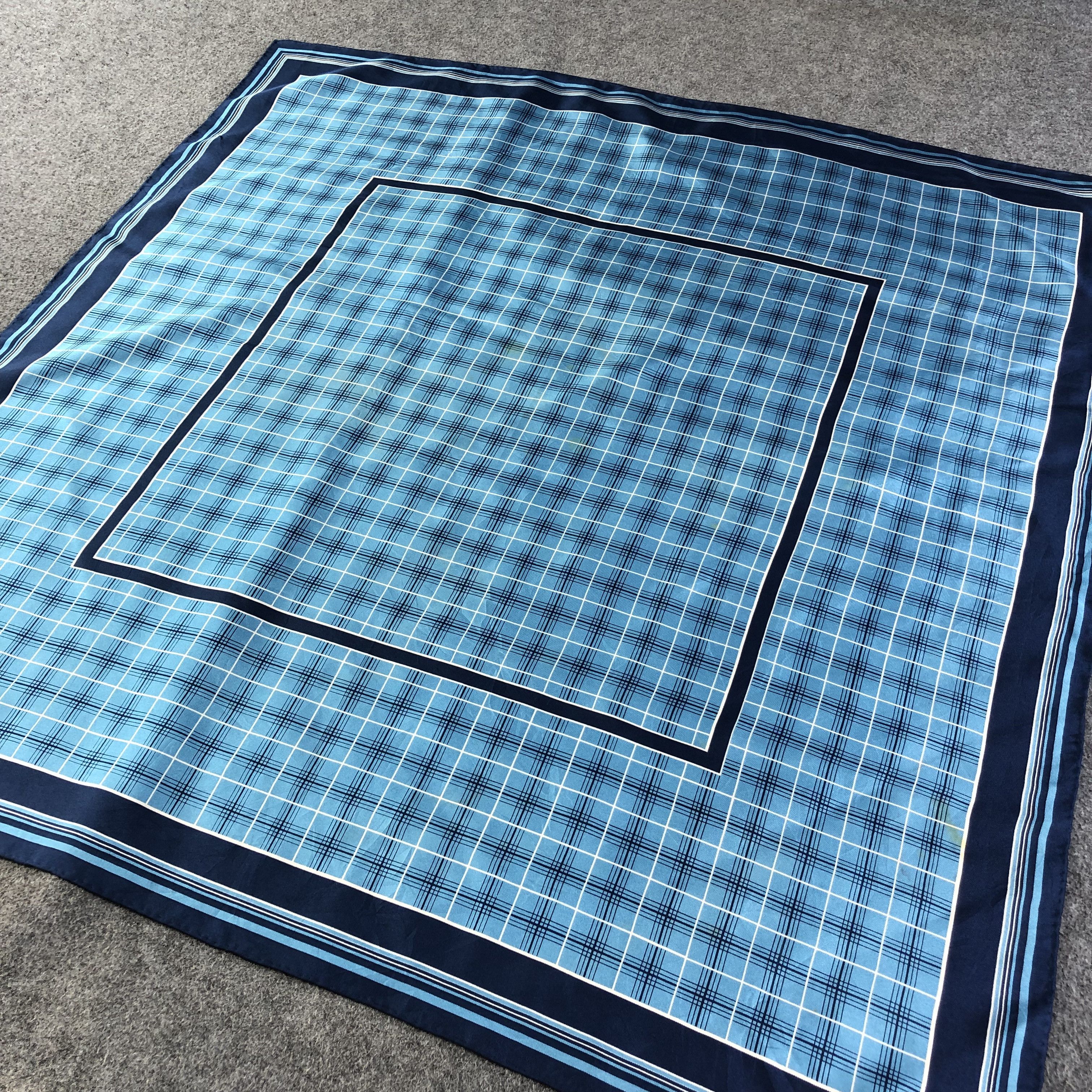 Japanese Brand Luxury Hand Rolled Tartan Silk Scarf M764 Size ONE SIZE - 2 Thumbnail