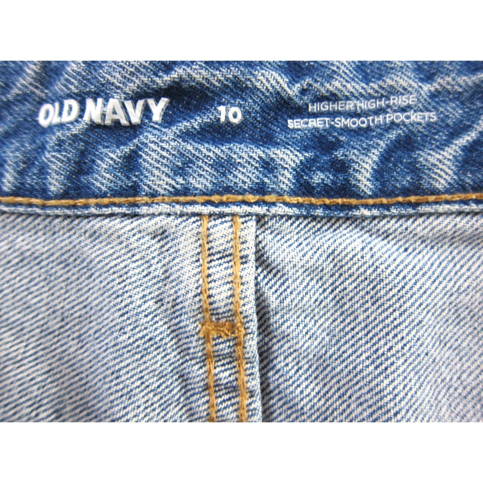 Old Navy Old Navy Floral Sun Embroidered High Rise Denim Skirt 10 Women Blue Button Fly Pockets Cotton Denim Short Moda Vintage: No Size 32" / US 10 / IT 46 - 3 Thumbnail