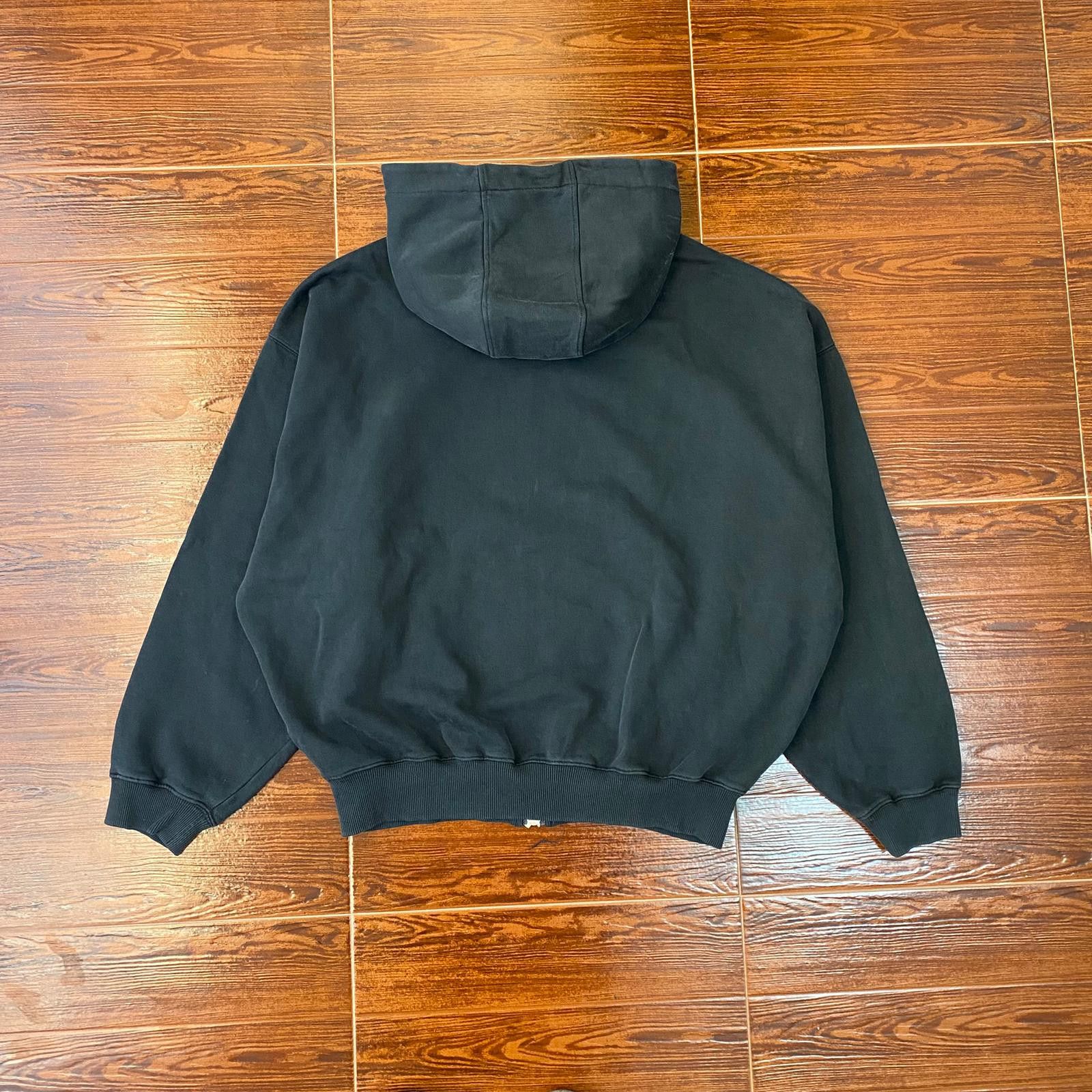 Cole Buxton Washed Black Sportswear Arc Logo Oversized Zip Hoodie Size US M / EU 48-50 / 2 - 10 Thumbnail