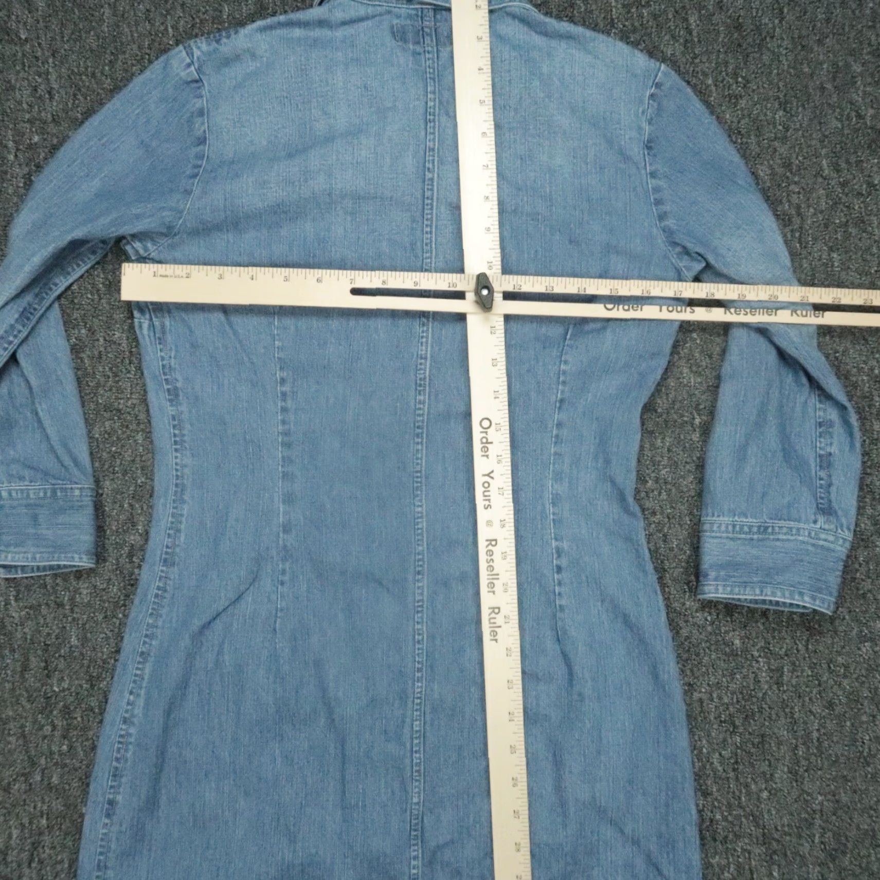 Ralph Lauren VINTAGE Polo Jeans Ralph Lauren Shirt Dress Womens 4 Blue Denim Button Long Sleeve Size S / US 4 / IT 40 - 5 Thumbnail