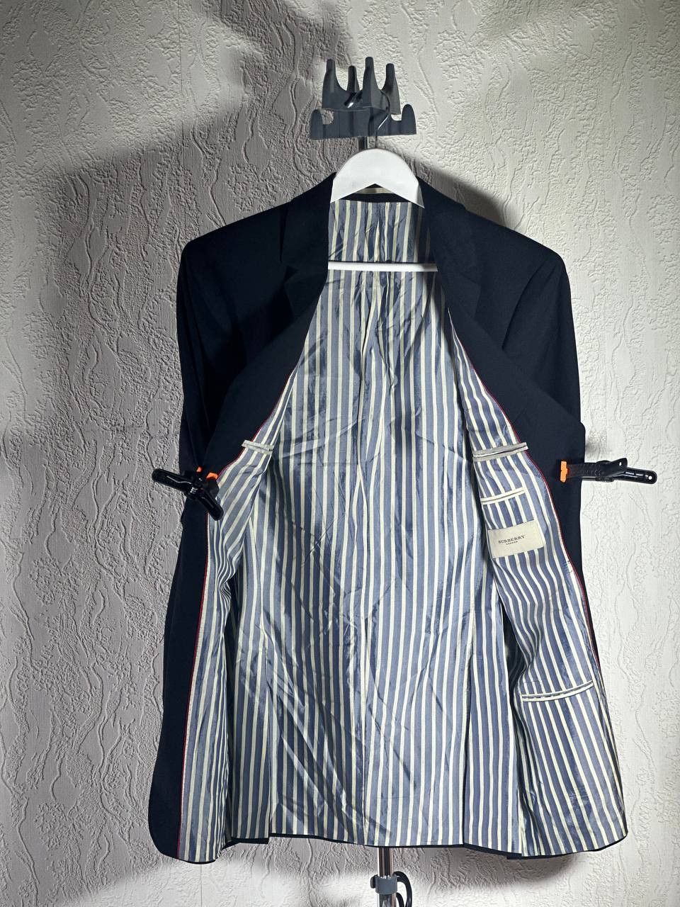 Burberry Vintage Burberry Navy Double Breasted Blazer Size 48L - 4 Thumbnail