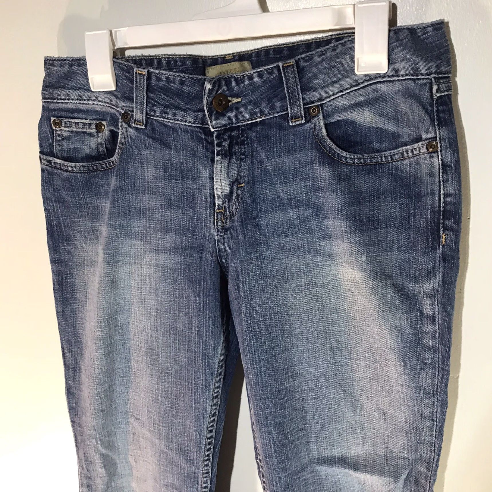 Vintage VINTAGE Buckle Women's Jeans Wide Leg Low Rise Cotton Spandex 90s Retro Dark Faded Wash Size 30 Size 30" / US 8 / IT 44 - 3 Thumbnail