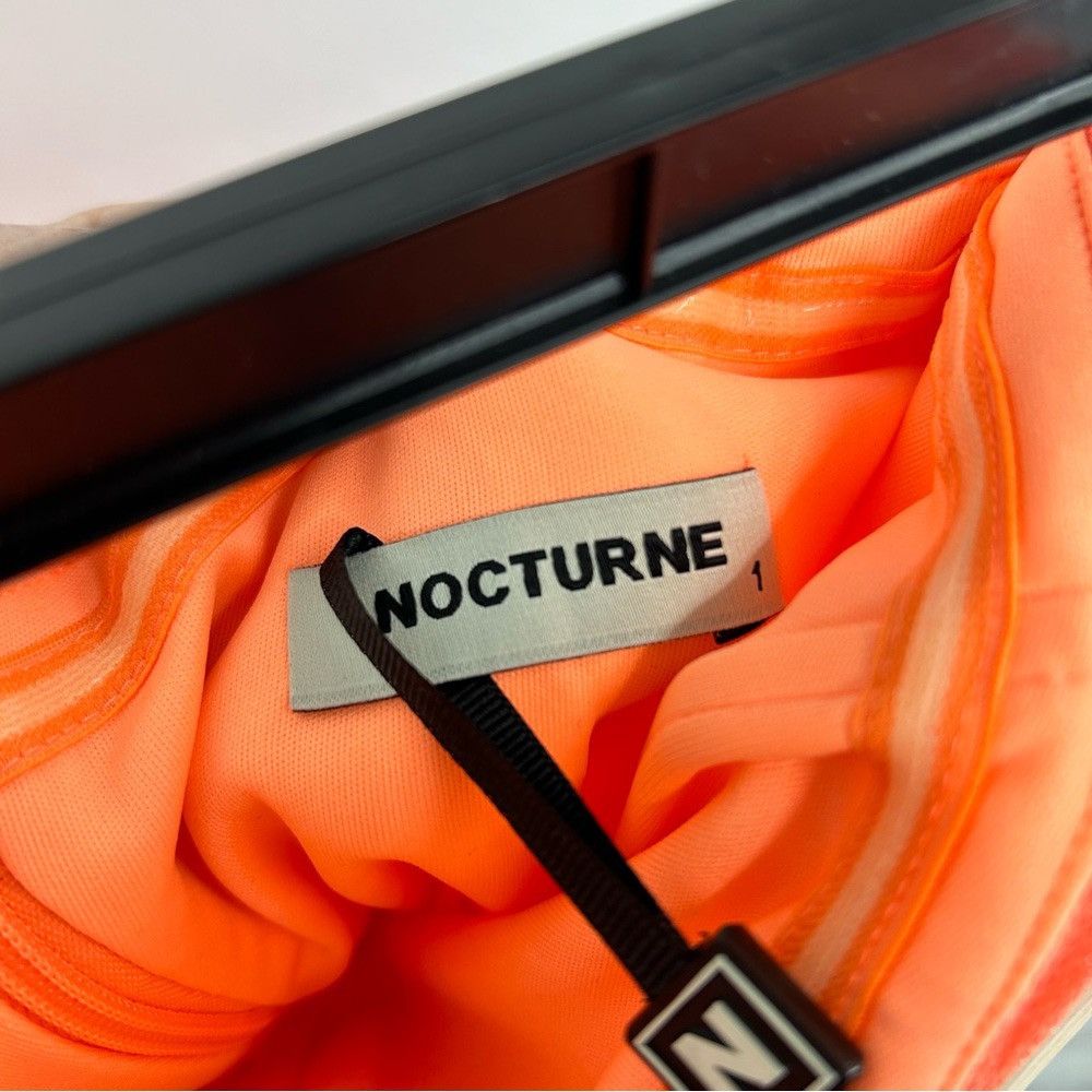NOCTURNE NOCTURNE SPARKLY DRAPED RUCHED STRAPLESS DRESS SALMON ORANGE Size S / US 4 / IT 40 - 11 Thumbnail
