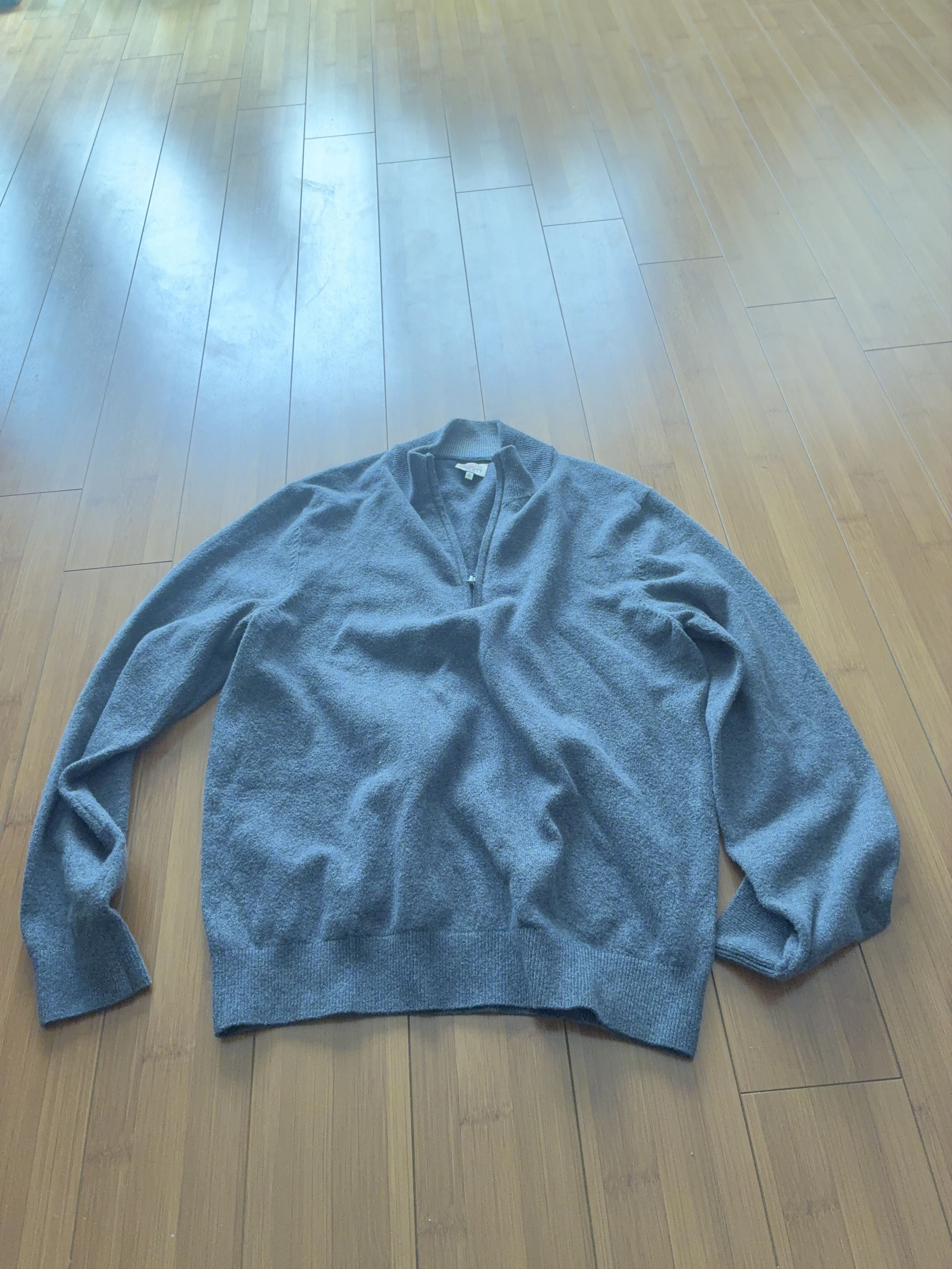 Faherty faherty mens gray wool quarter zip men's medium Size US M / EU 48-50 / 2 - 1 Thumbnail