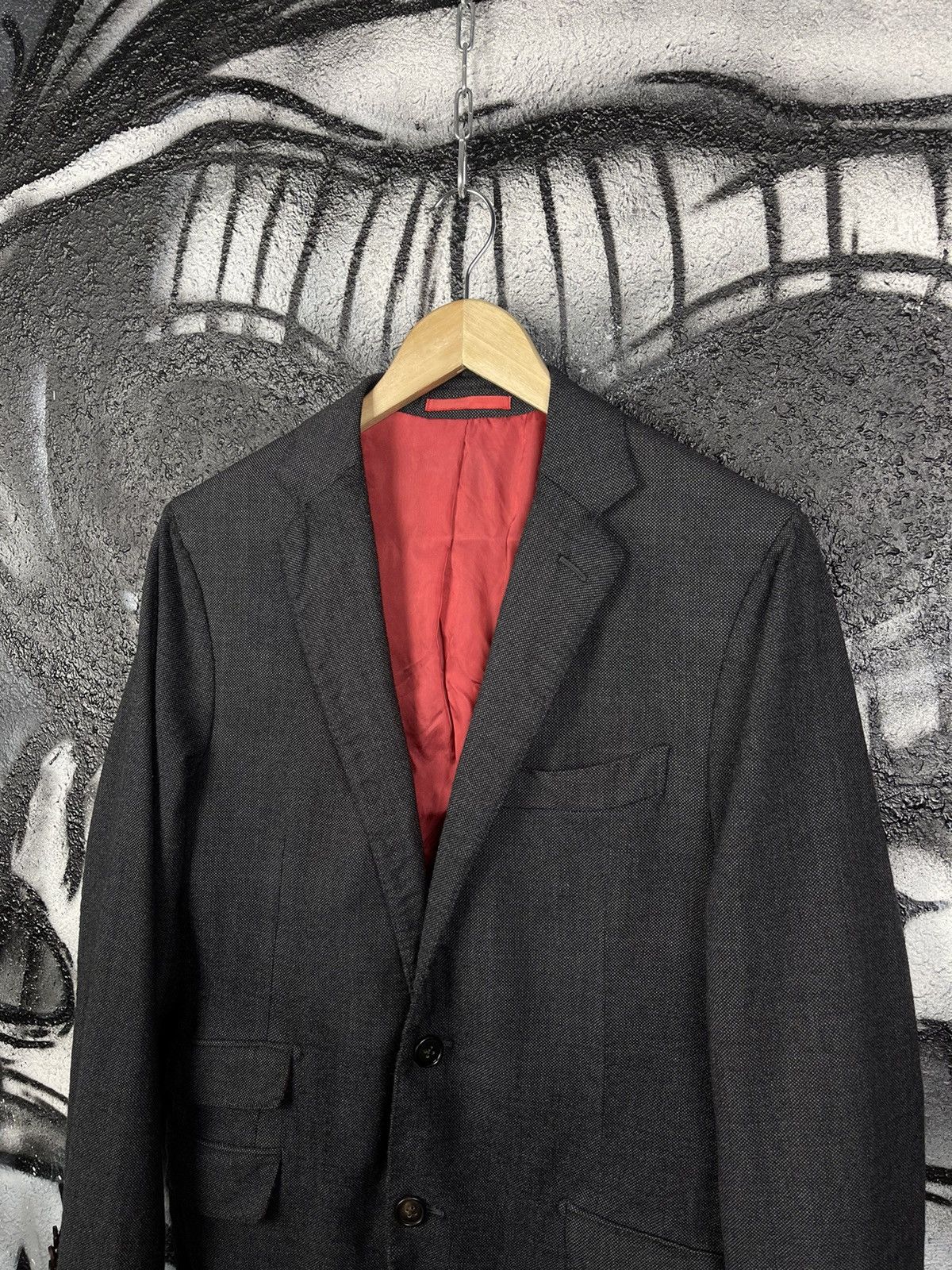 Suitsupply Suitsupply Sienna Dark Grey Wool Blazer Jacket Size 48 Size 48R - 3 Thumbnail