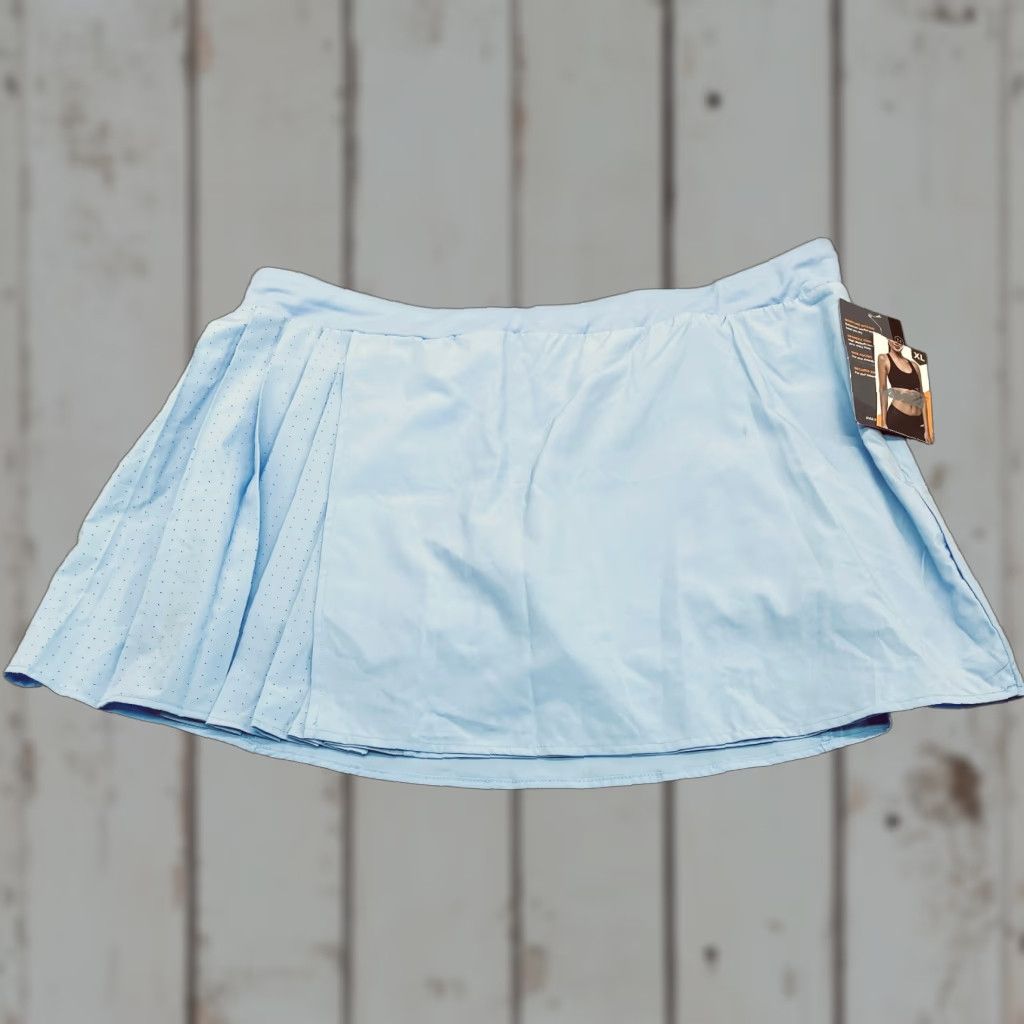 Avia NWT Avia Activewear Skort Womens XL Blue Birch 16-18 Pleated Lined NEW 6707 Size ONE SIZE - 1 Thumbnail