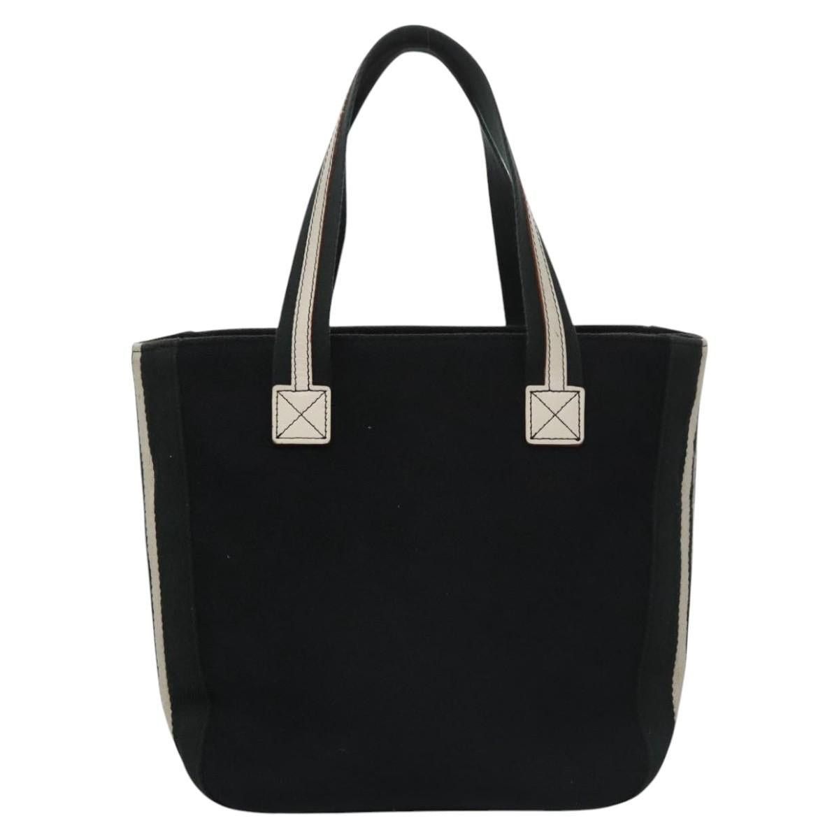 Burberry Burberry Tote Bag Canvas Black Size ONE SIZE - 2 Thumbnail
