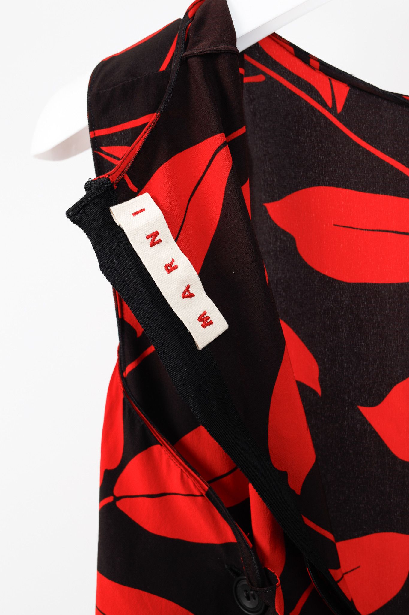 Marni Marni SS16 Runway Silk Floral Silhouette-Print Dress Size S / US 4 / IT 40 - 8 Thumbnail