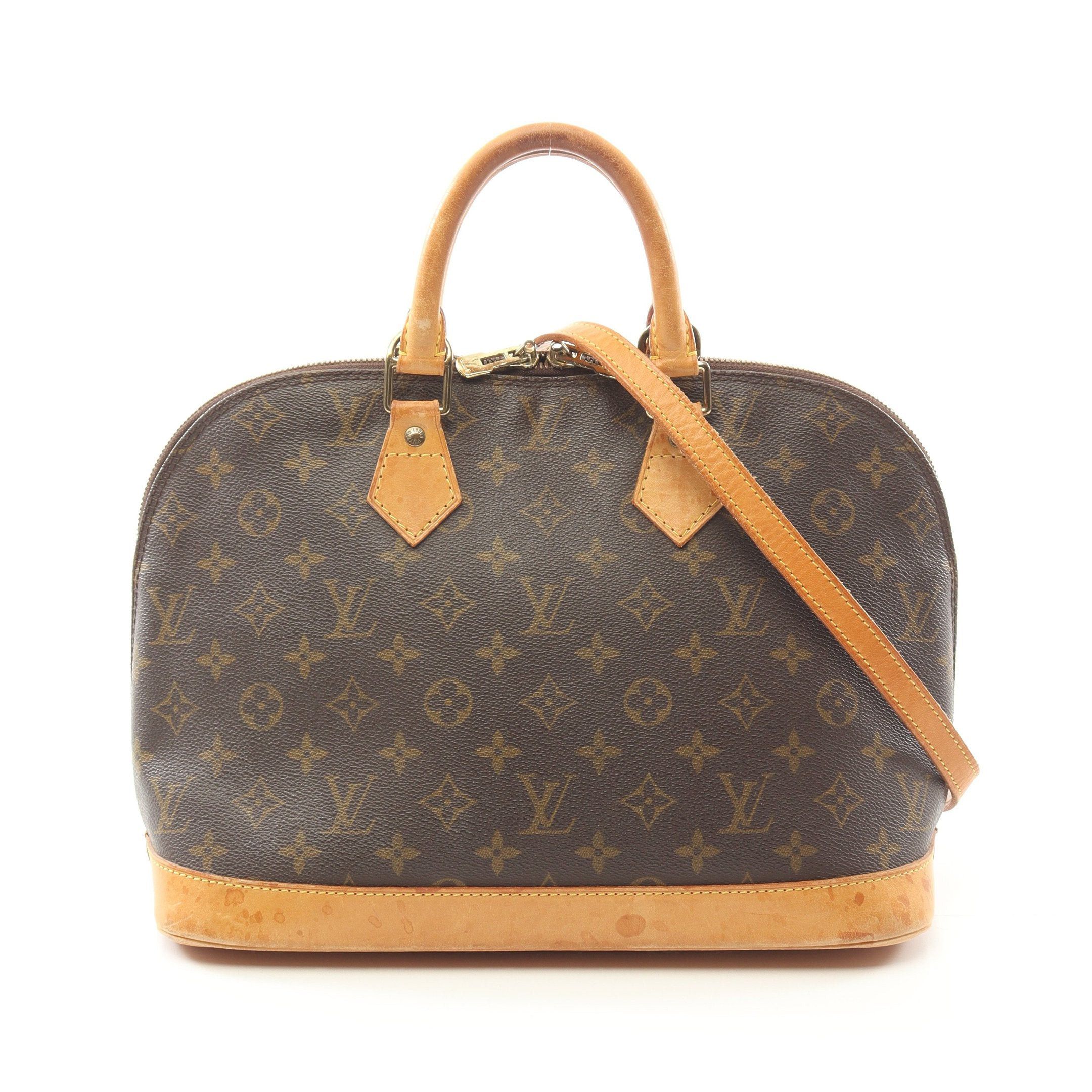 Louis Vuitton Louis Vuitton Alma Pm Monogram Handbag Leather Brown Shoulder Strap Sold Separately Size ONE SIZE - 1 Thumbnail